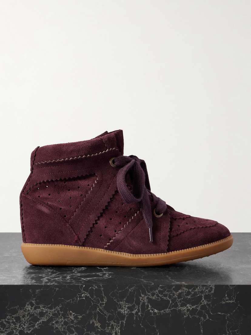 Isabel Marant Bobby Suede Wedge Sneakers