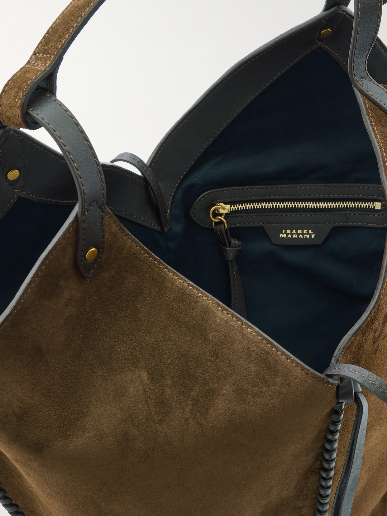Isabel Marant Tampa Leather-trimmed Suede Tote