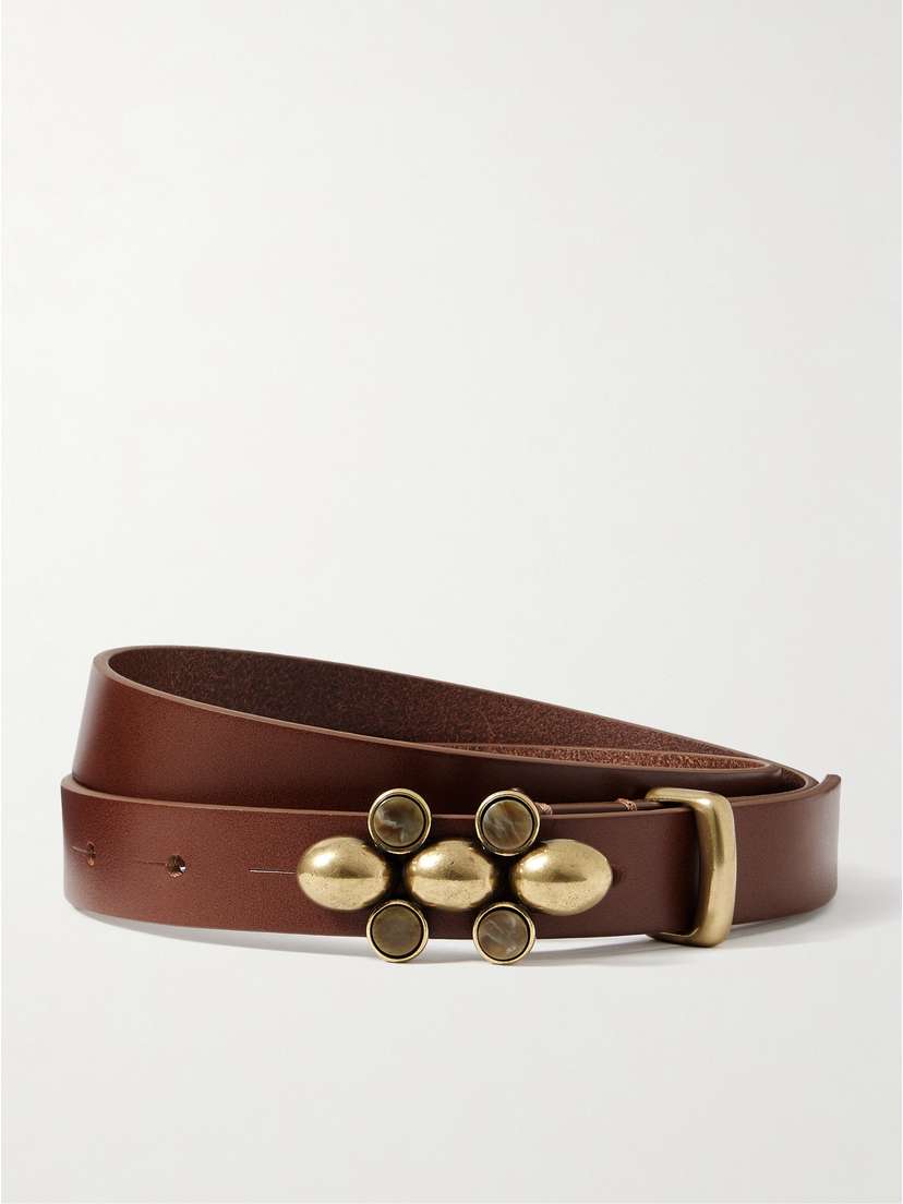 Marant Étoile Valdez Embellished Leather Belt