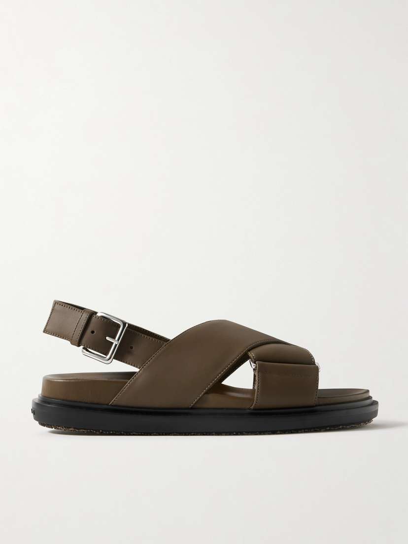 Marni Fussbett Leather Slingback Sandals