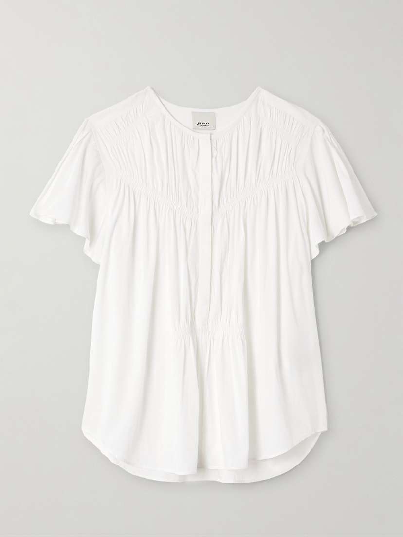 Isabel Marant Synda Gathered Modal-blend Blouse