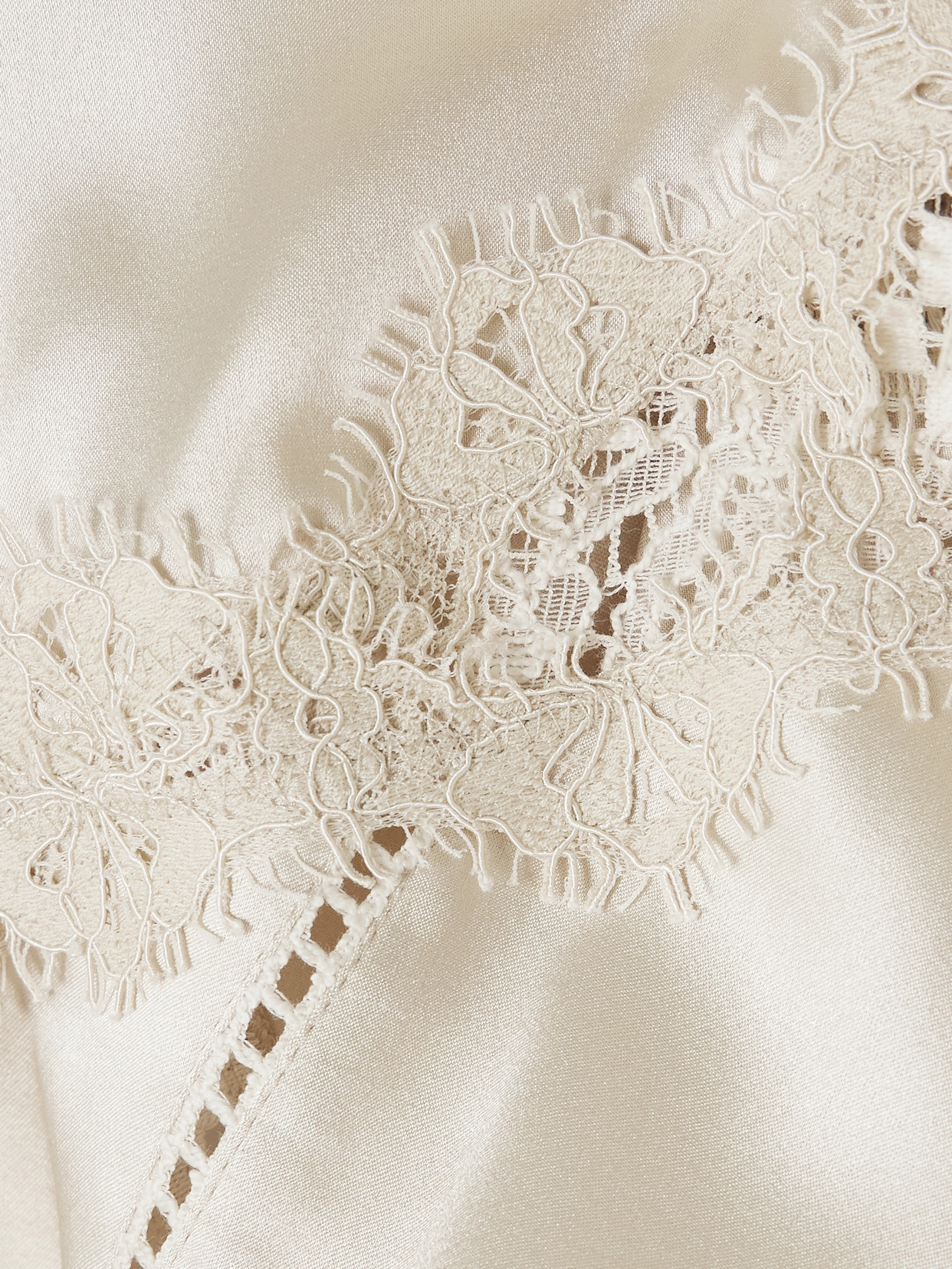 Isabel Marant Diandra Lace And Pointelle-trimmed Silk-blend Satin Camisole