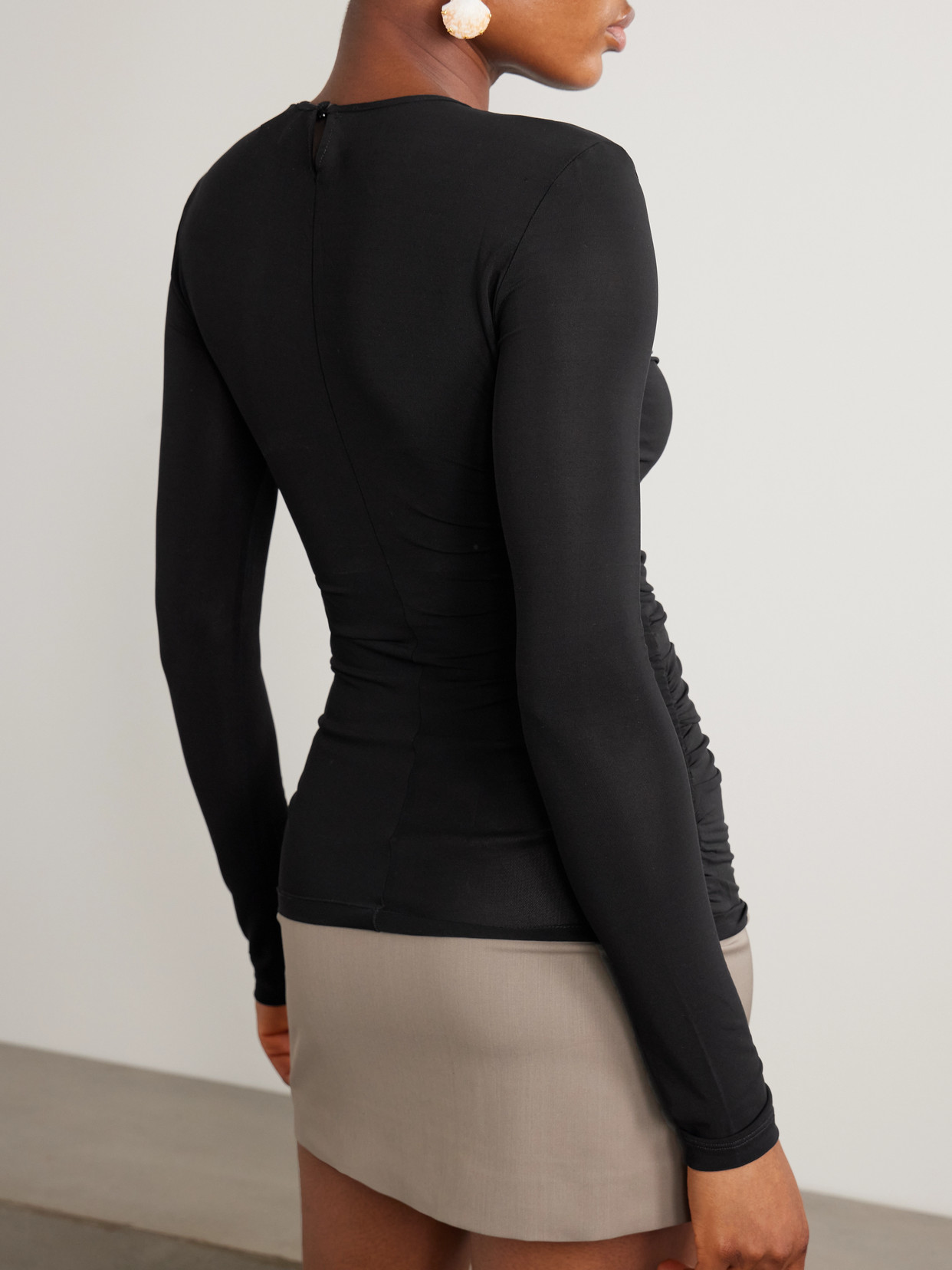 Isabel Marant Gladice Bow Cutout Long Sleeve Knit Top