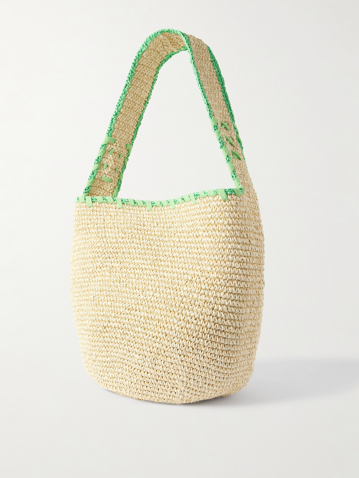 Marni Embroidered Raffia Tote In Neutral