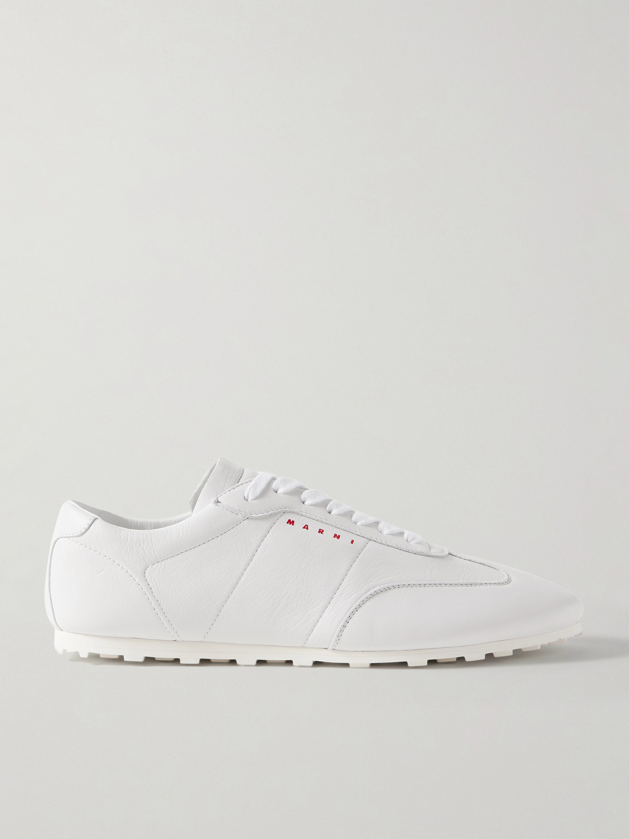 Marni Leather Sneakers In White