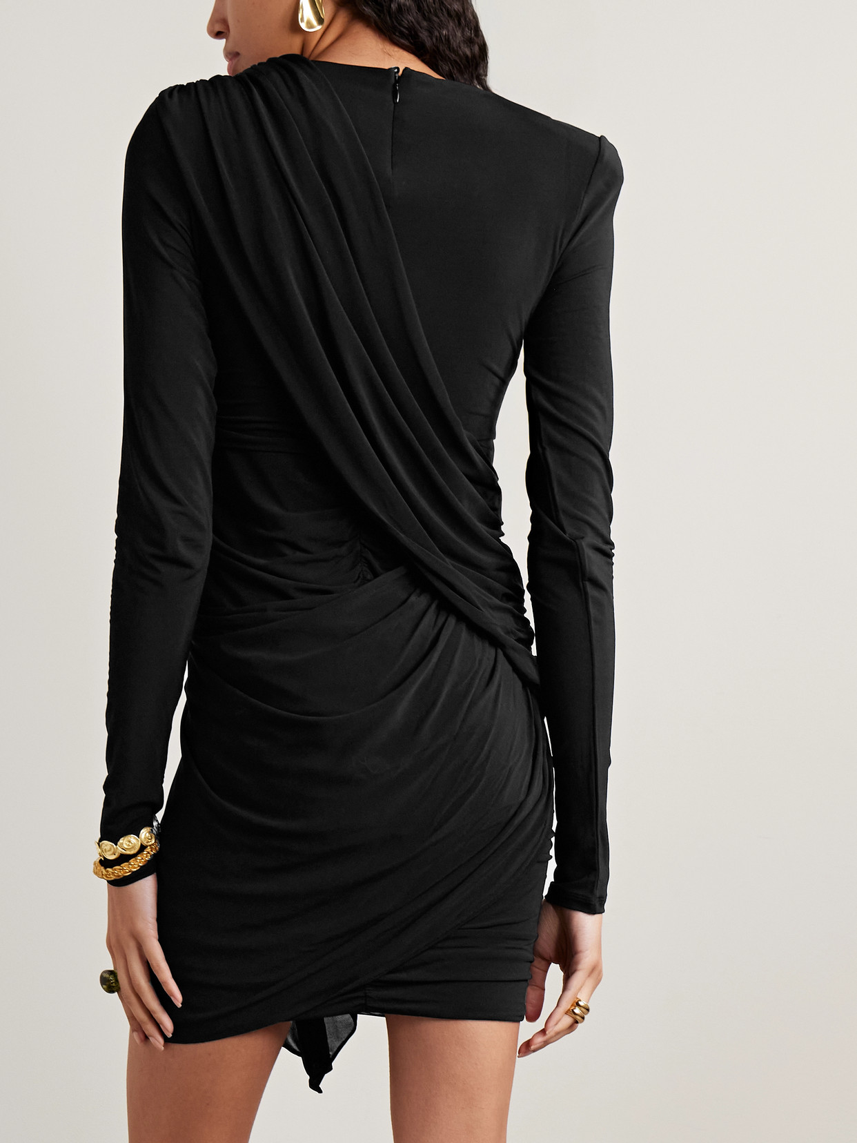 Isabel Marant Georgia Ruched Draped Stretch-jersey Mini Dress