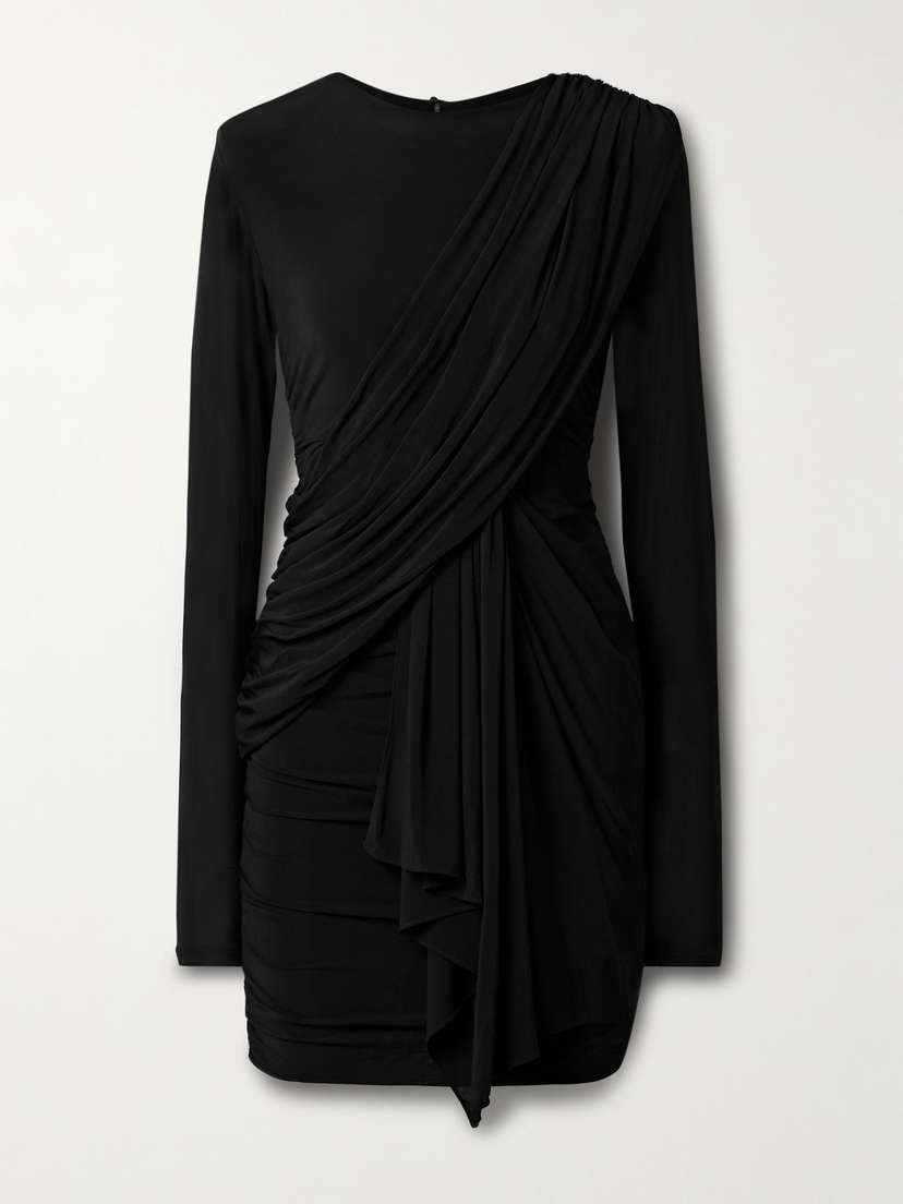 Isabel Marant Georgia Ruched Draped Stretch-jersey Mini Dress