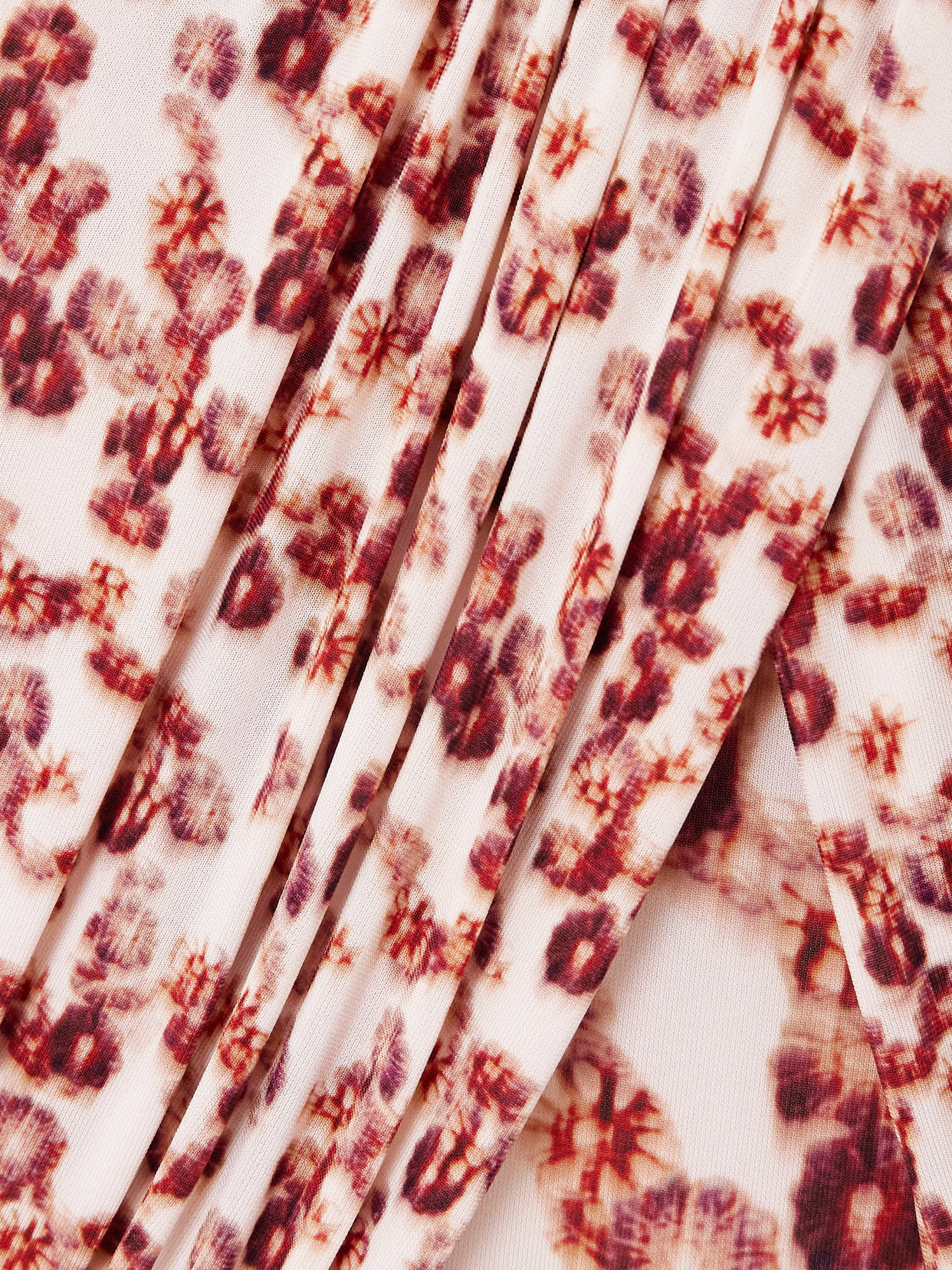 Isabel Marant Galina Asymmetric Gathered Draped Printed Stretch-jersey Maxi Dress In Red