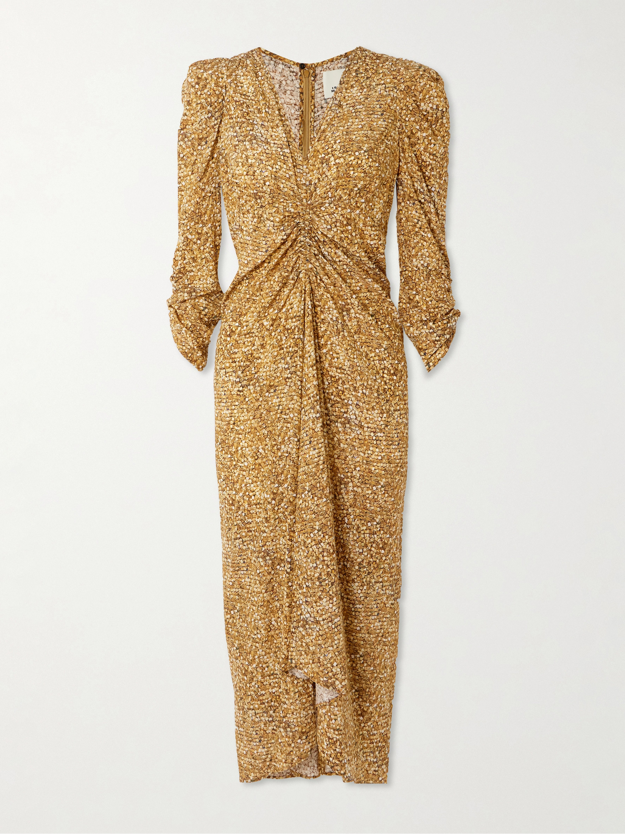 Isabel Marant - Albini printed gathered silk-blend midi dress | Plush