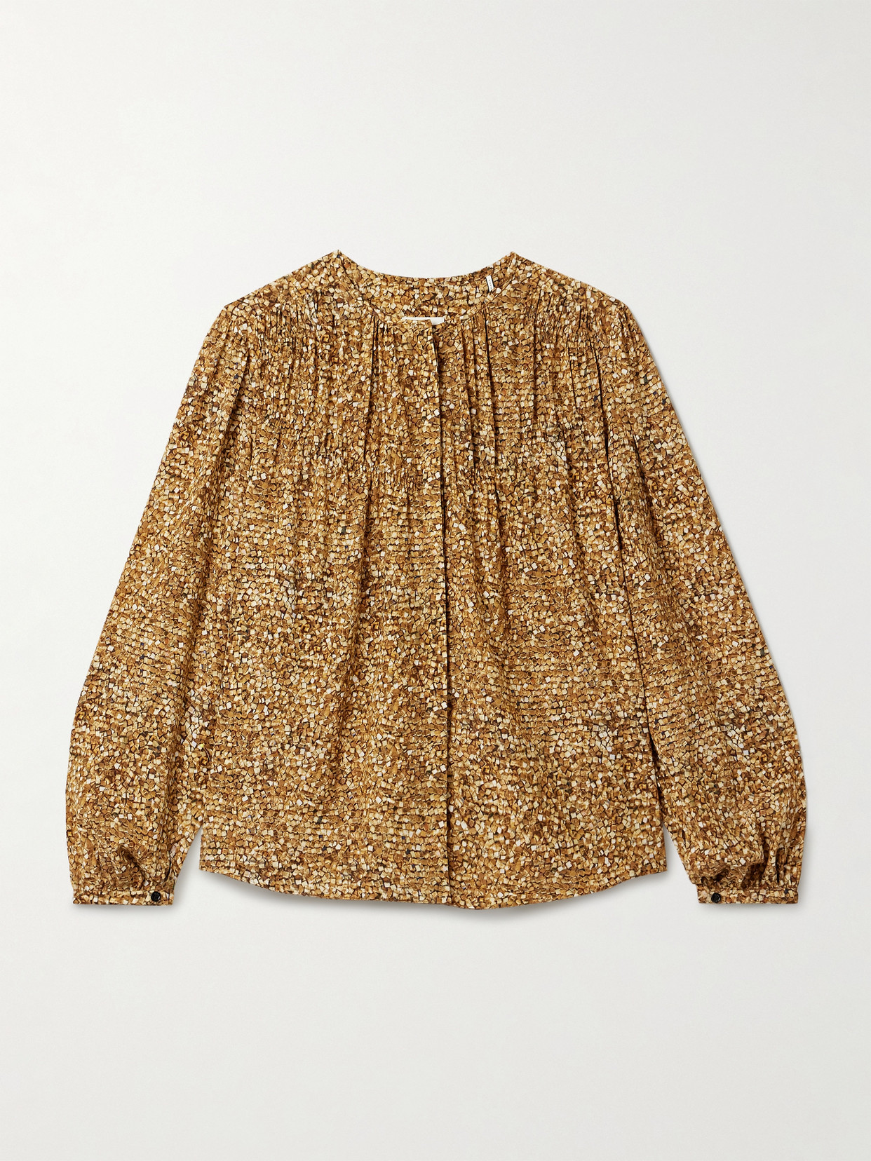 Isabel Marant Sally Printed Stretch-silk Crepe De Chine Blouse