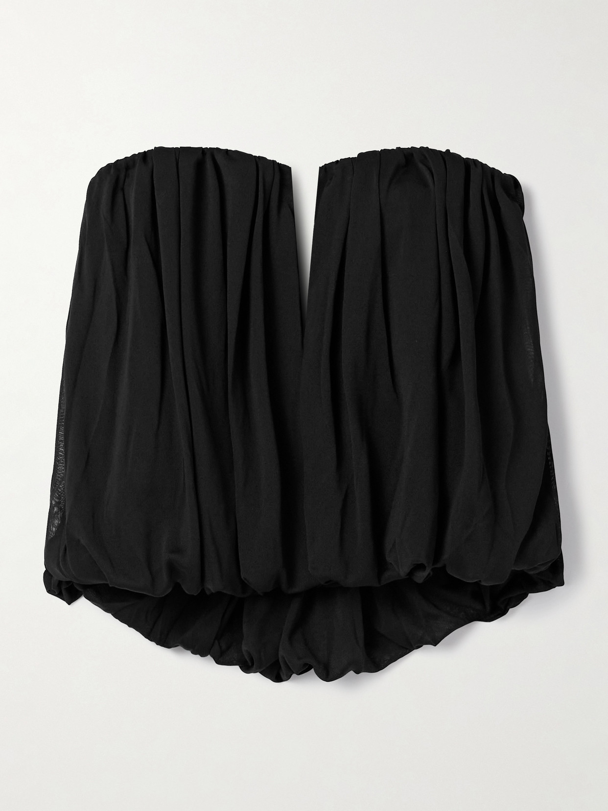 Isabel Marant Amalia Strapless Cropped Gathered Stretch-jersey Top In Black