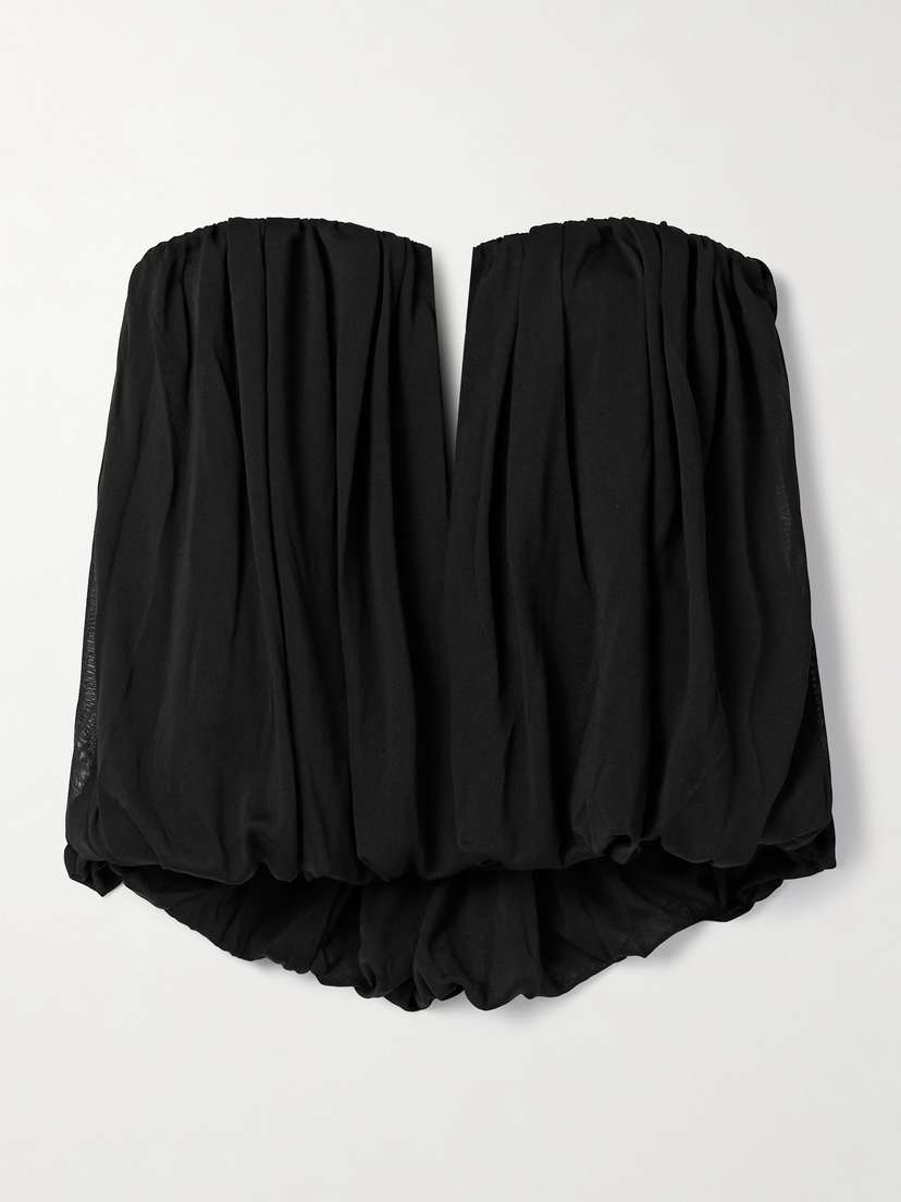 Isabel Marant Amalia Strapless Cropped Gathered Stretch-jersey Top