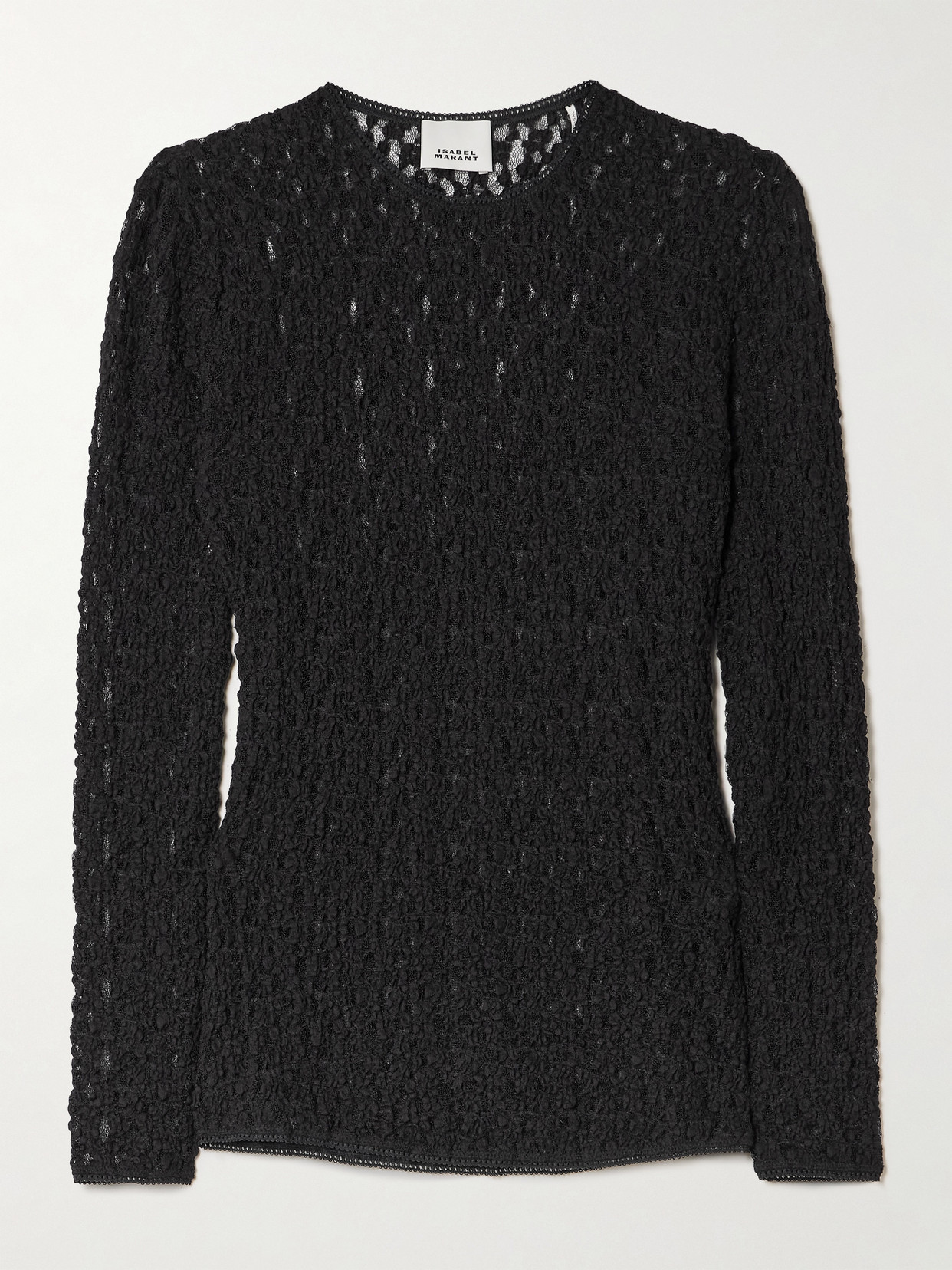 Isabel Marant Gaelle Popcorn Lace Top In Black