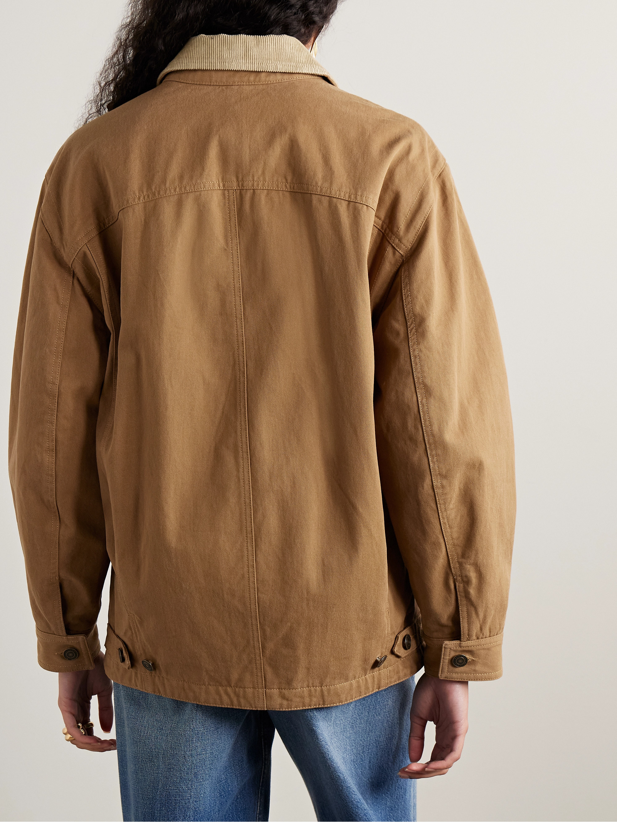 Isabel Marant Ninon corduroy-trimmed cotton-twill jacket thumbnail