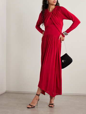Isabel Marant Galina asymmetric gathered draped stretch-jersey dress