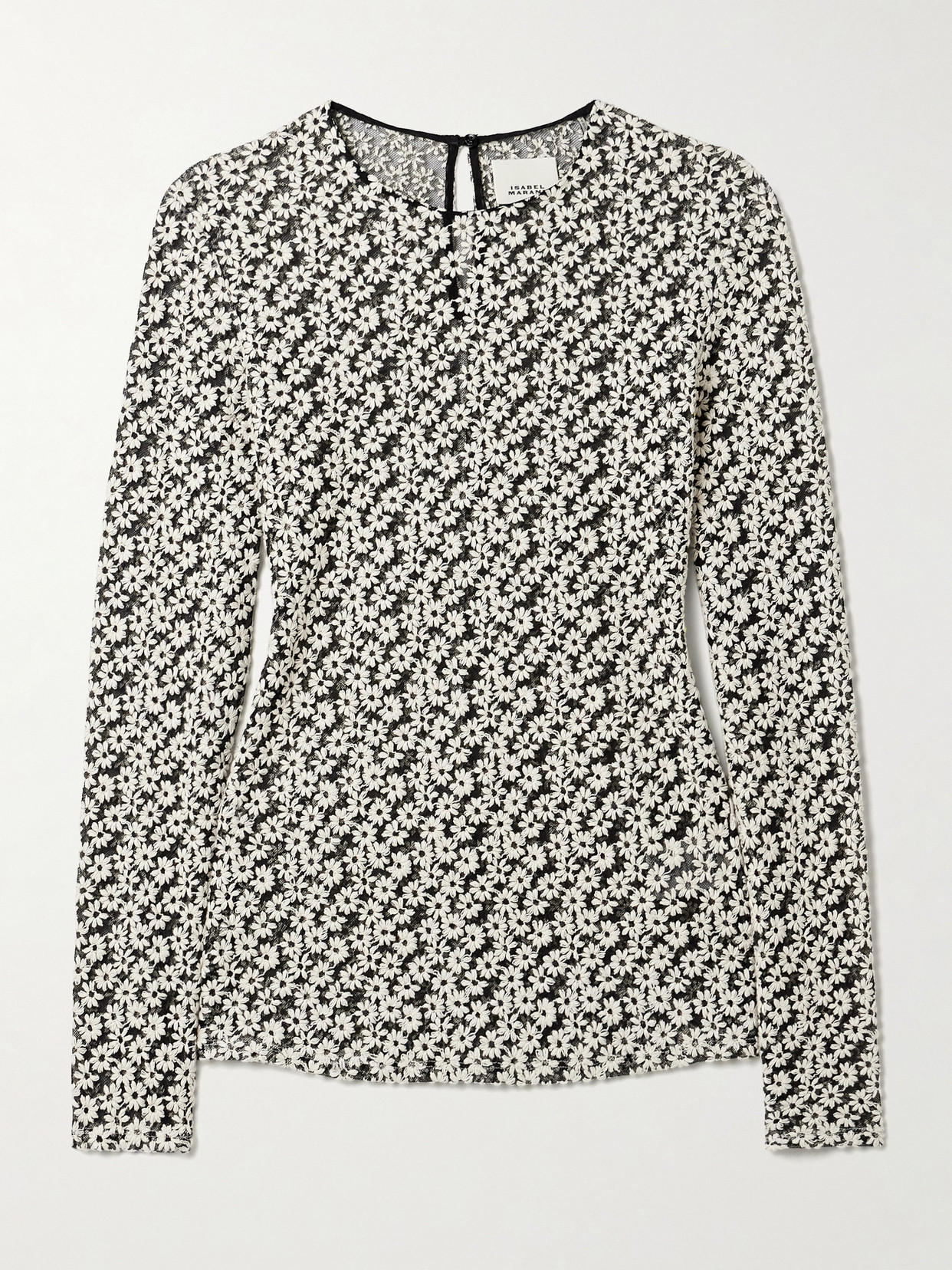 Isabel Marant Soline Embroidered Cotton-blend Tulle Top