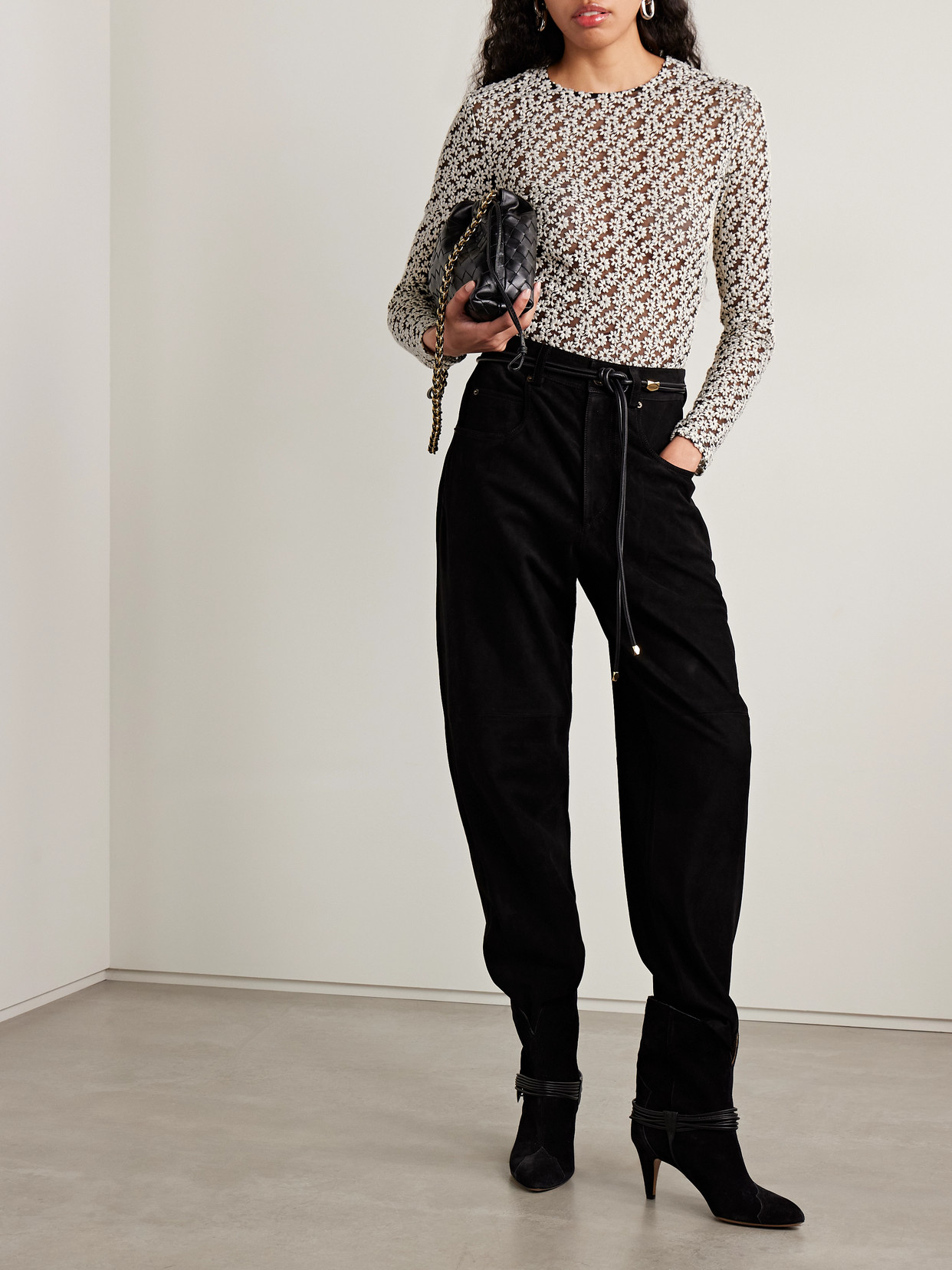 Isabel Marant Soline Embroidered Cotton-blend Tulle Top