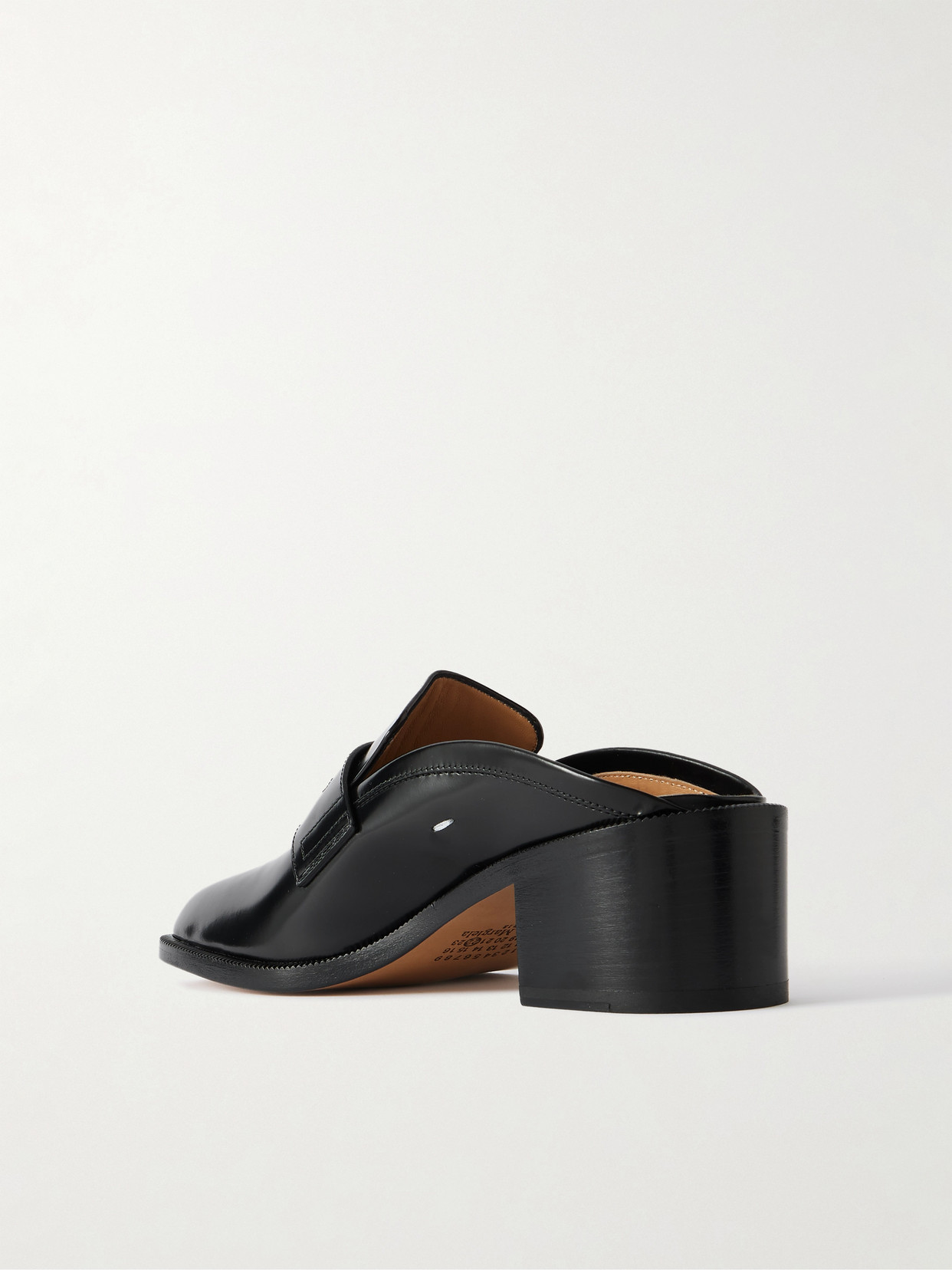 Maison Margiela Tabi City Split-toe Glossed-leather Mules In Animal Print