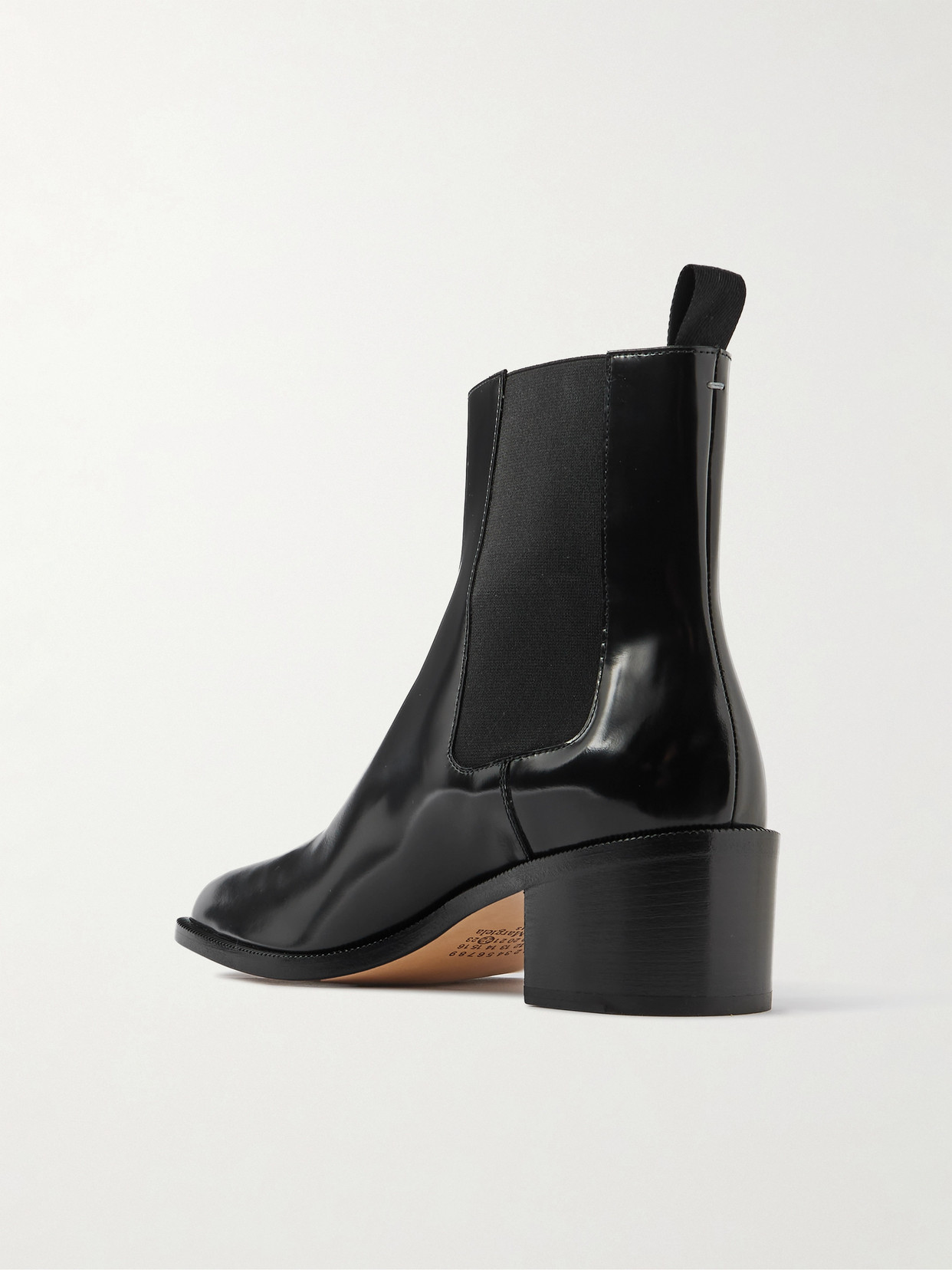 Maison Margiela Tabi City Split-toe Glossed-leather Chelsea Boots In Animal Print