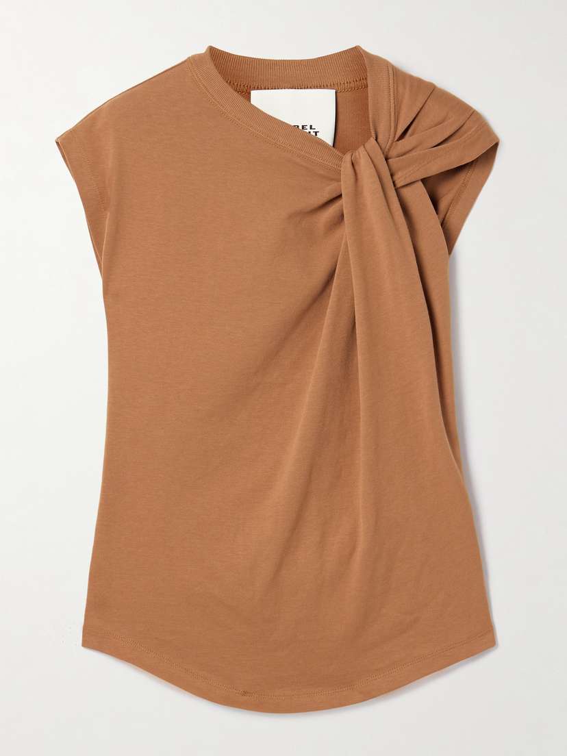 Isabel Marant Nayda Knotted Cotton-jersey Top