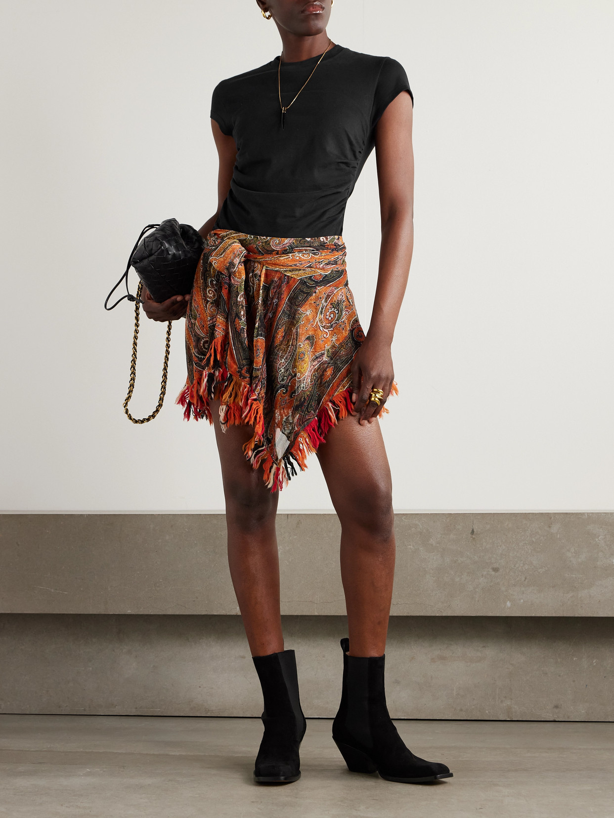 Isabel Marant Maelie Cotton-jersey T-shirt In Black