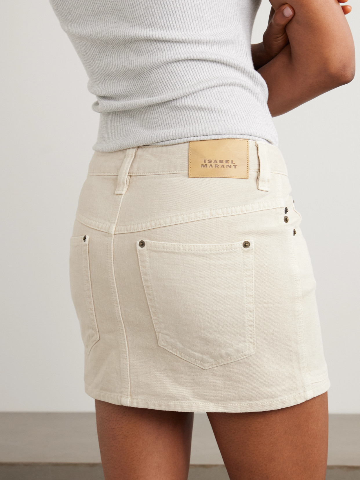 Paulina Embellished Denim Mini