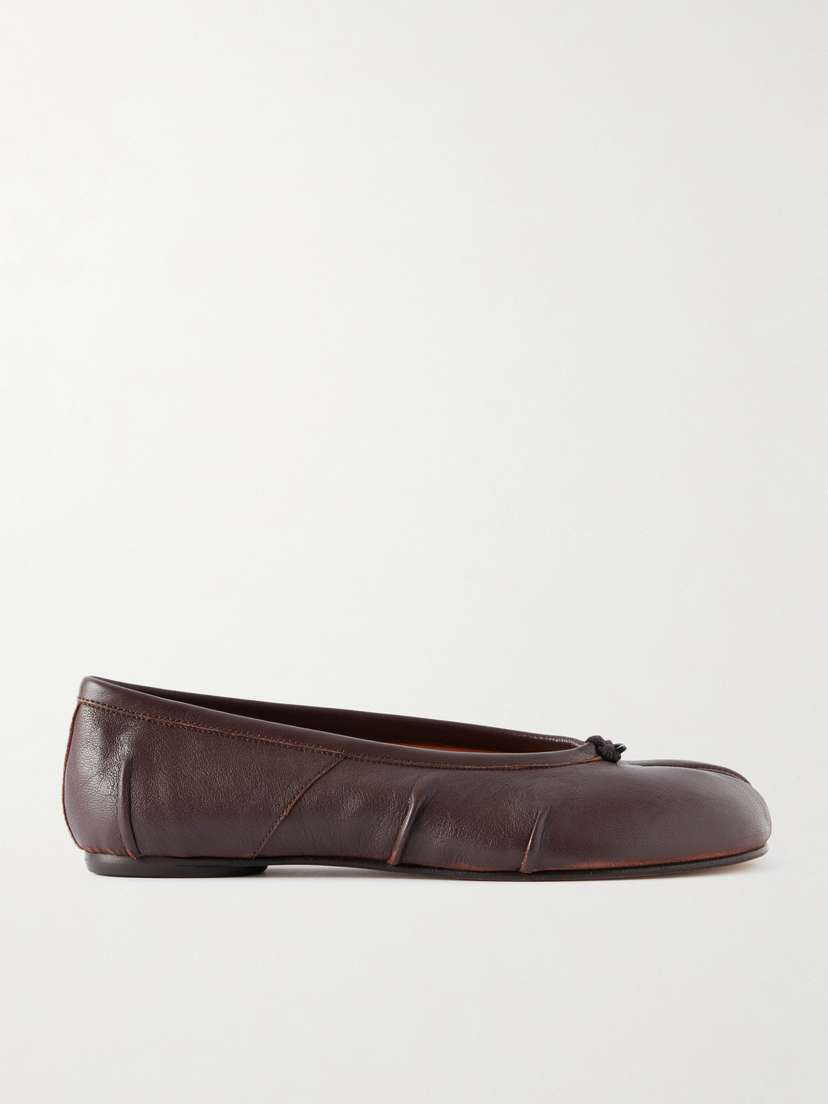 Maison Margiela Tabi Split-toe Leather Ballet Flats