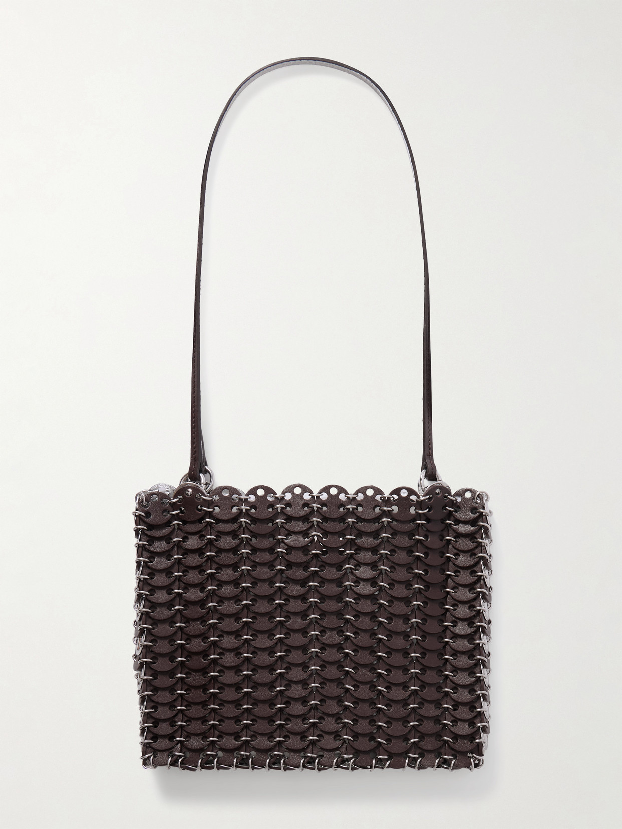 Rabanne Reversible Chainmail-embellished Leather Shoulder Bag