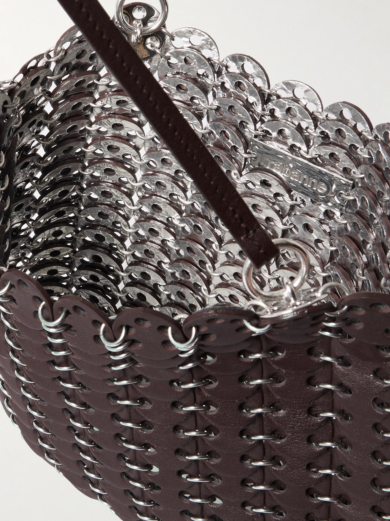 Rabanne Reversible Chainmail-embellished Leather Shoulder Bag