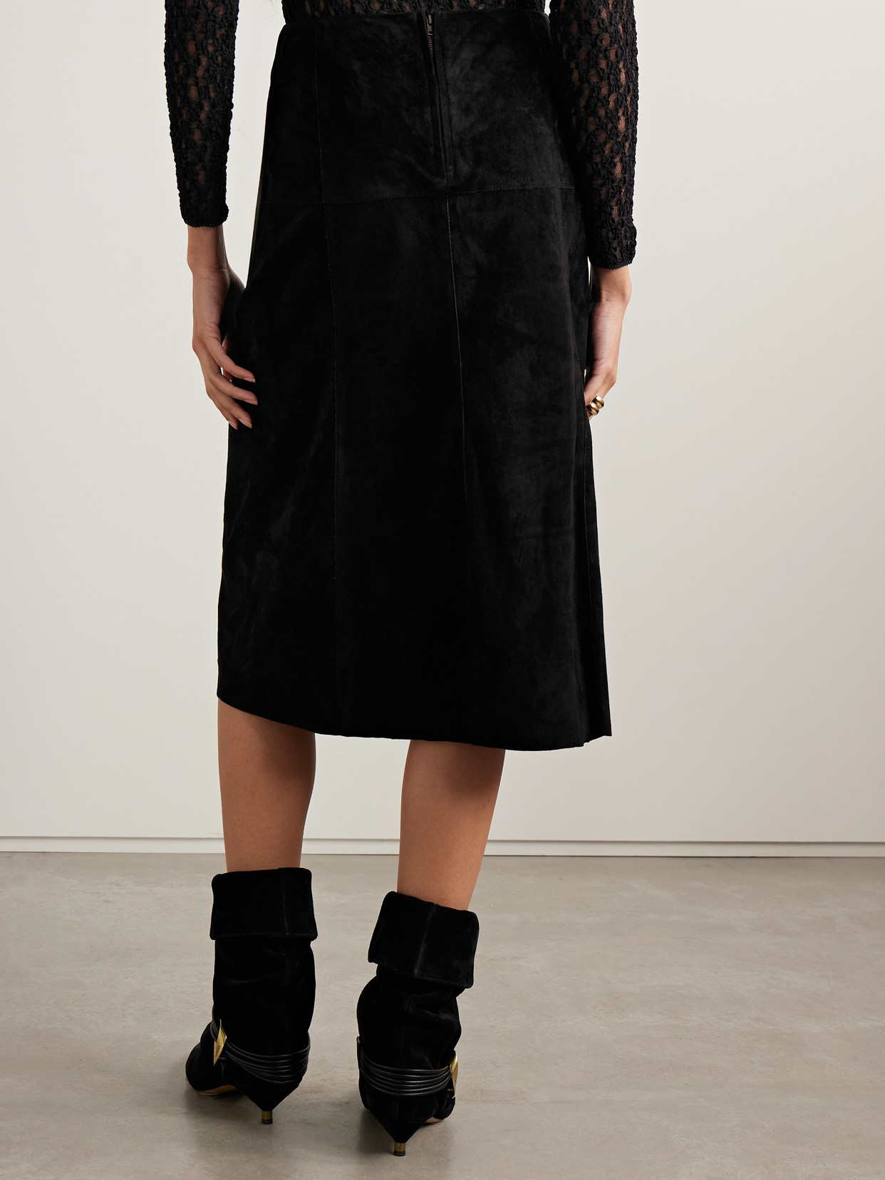 Isabel Marant Devy Suede Midi Skirt