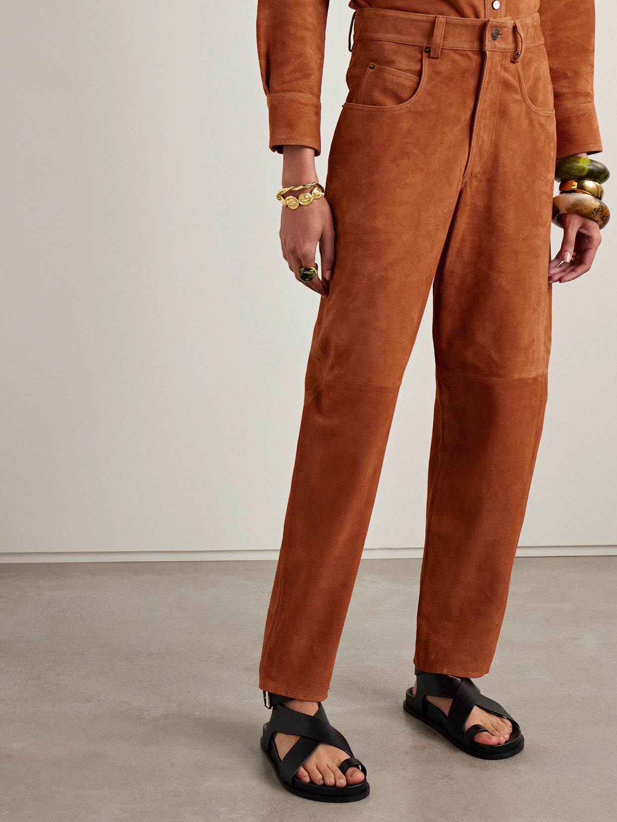 Isabel Marant Darielle Suede Tapered Pants