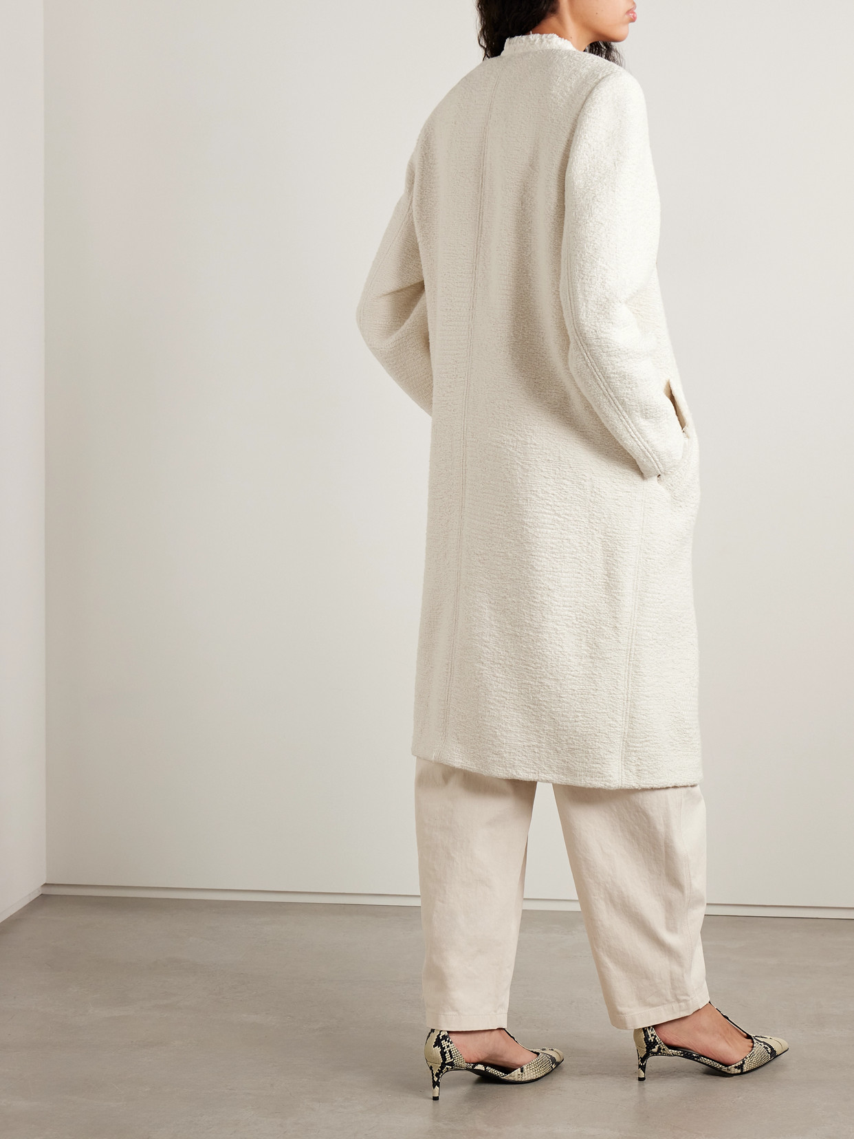 Isabel Marant Gameia Fringed Cotton And Linen-blend Coat