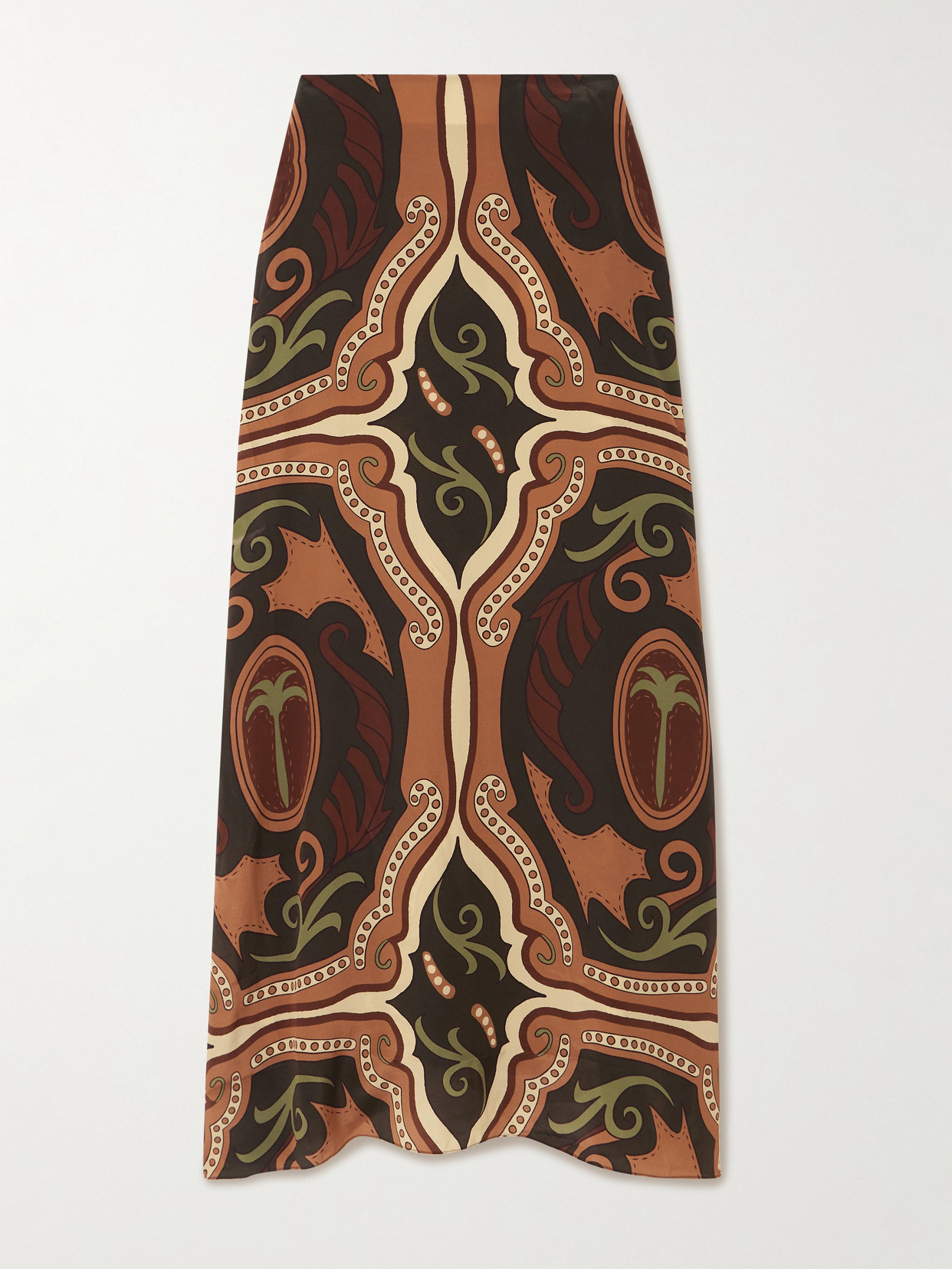 Johanna Ortiz Nuevos Territorios Printed Silk-crepe De Chine Maxi Skirt In Multi