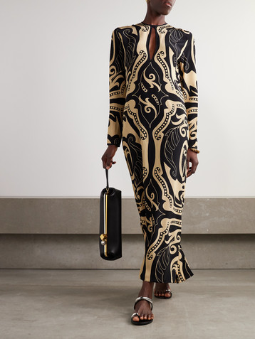 Johanna Ortiz Libertad printed silk-crepe midi dress