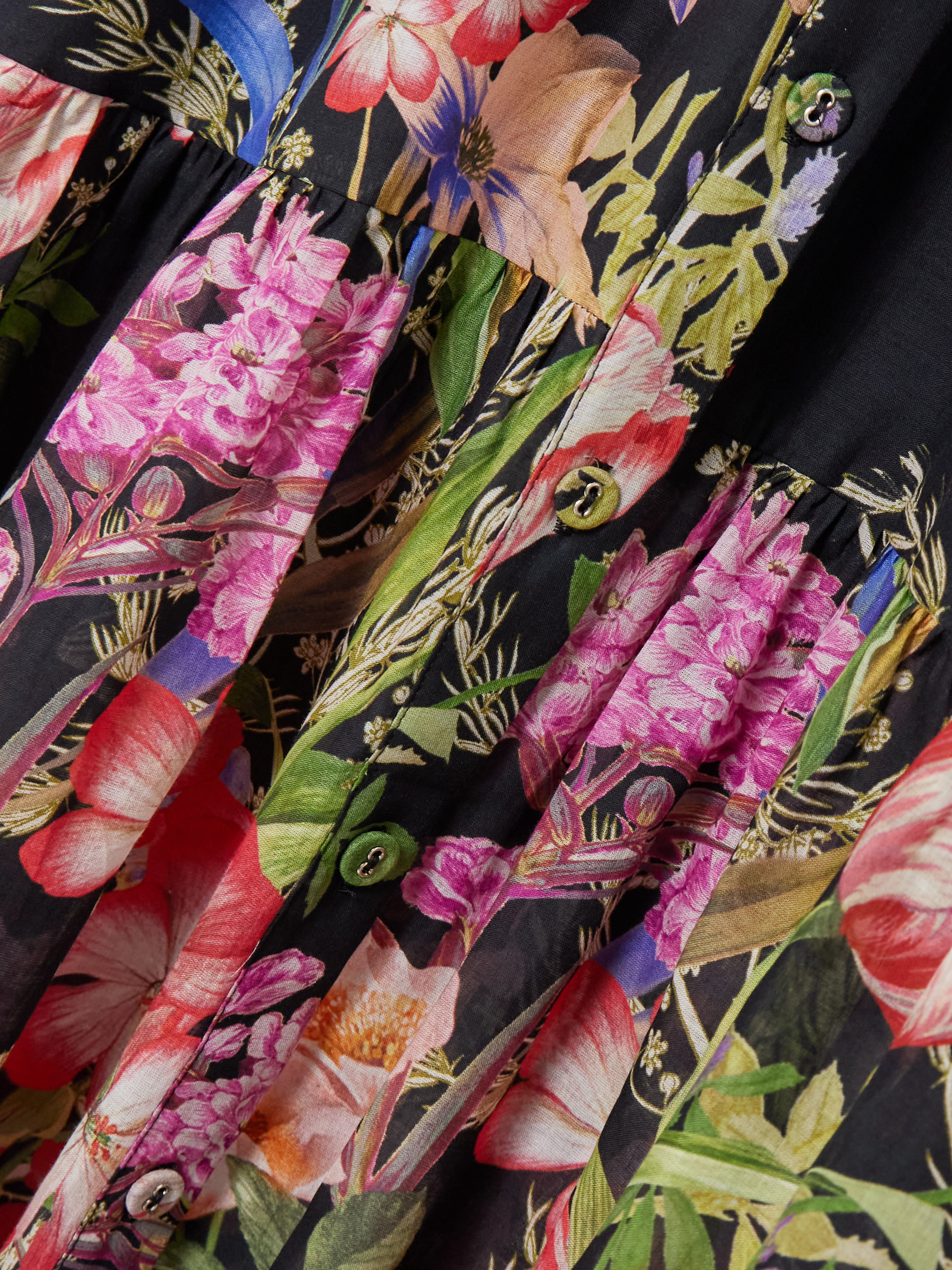Charo Ruiz Lotus floral-print cotton-blend voile maxi shirt dress thumbnail
