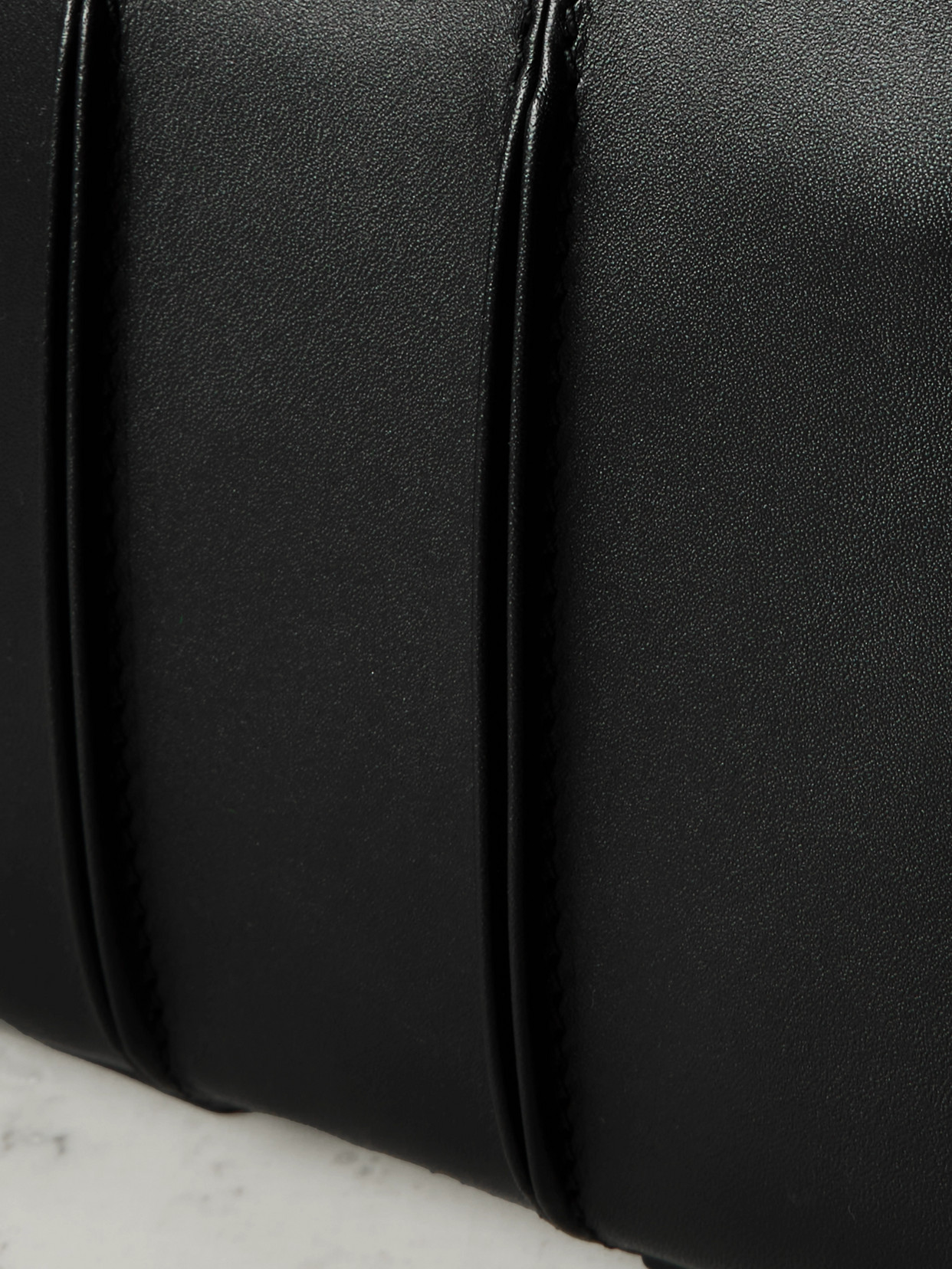 Max Mara Whitney Bag 2 Nano Pleated Leather Tote In Black