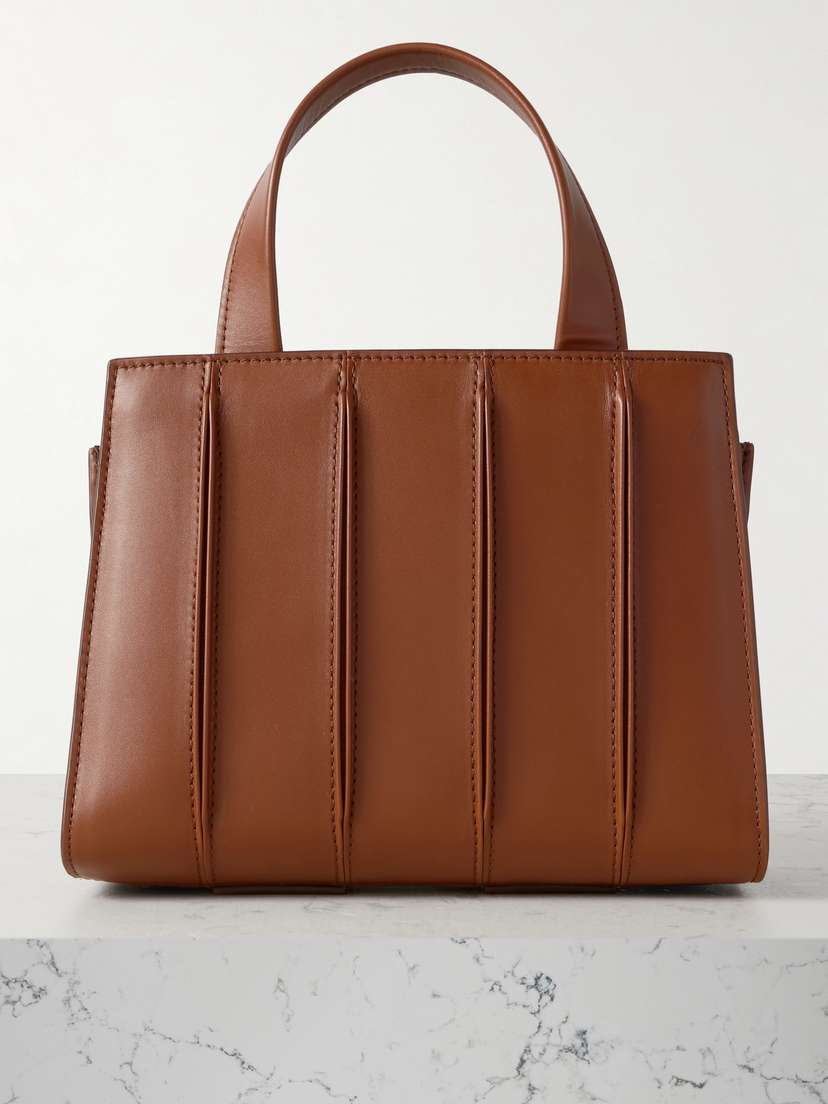 Max Mara Whitney Bag 4 Small Pleated Leather Tote