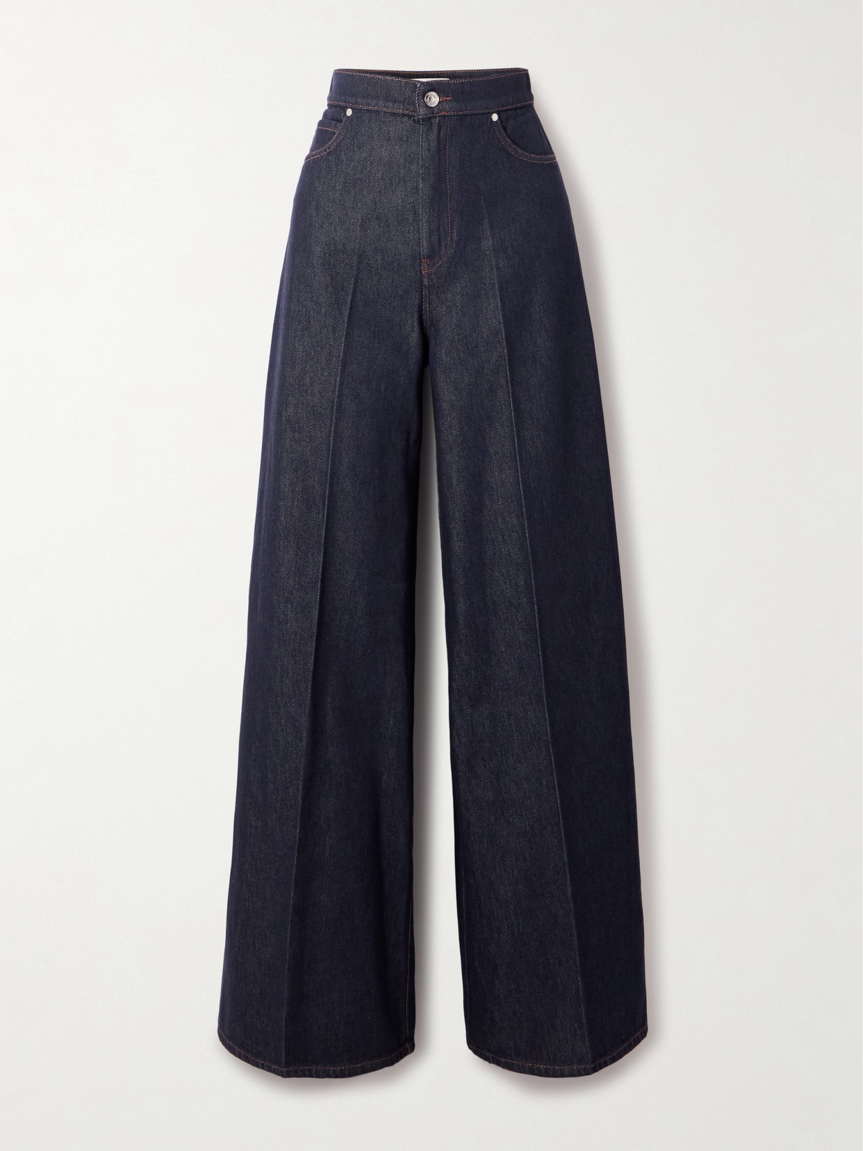 Max Mara Carmine High-rise Wide-leg Jeans In Blue