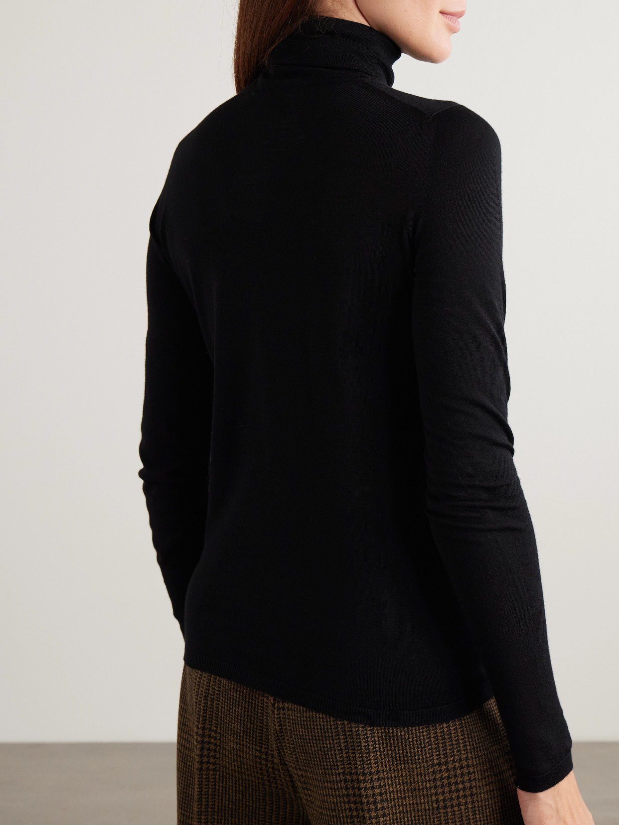 Max Mara Saluto Wool Turtleneck Sweater In Black