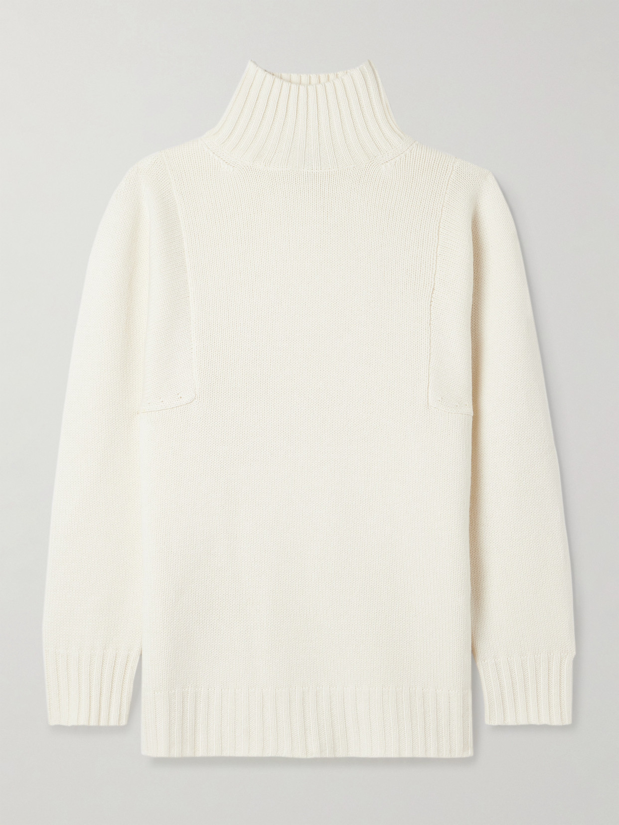 Max Mara Cashmere Turtleneck Sweater In White