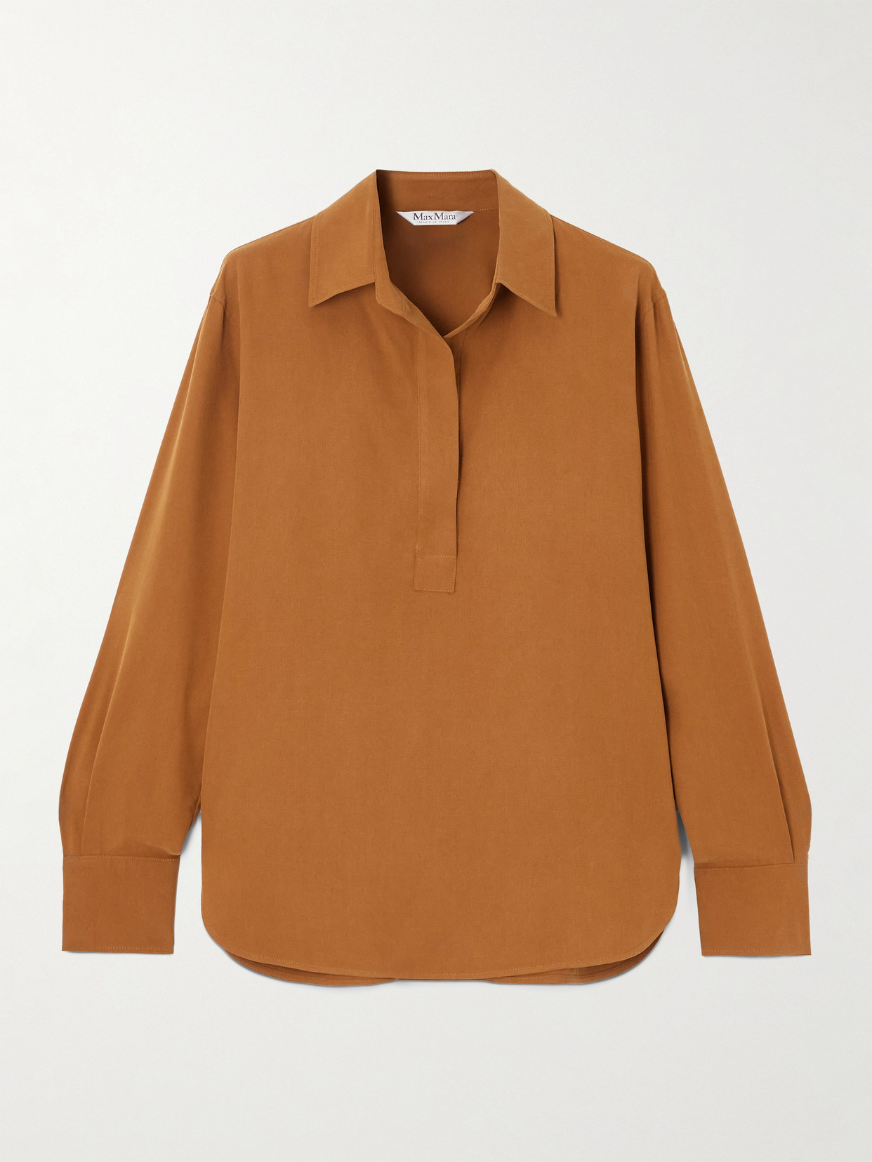 Max Mara Mirko Silk Blouse In Brown