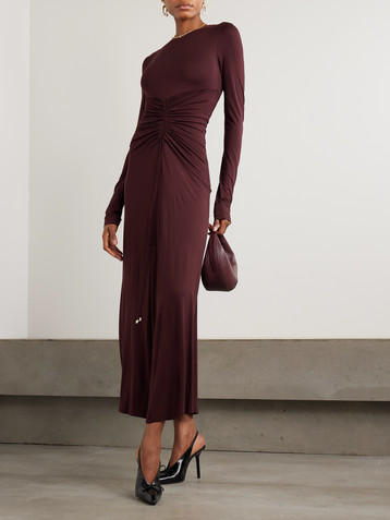 Max Mara Doppia ruched jersey maxi dress