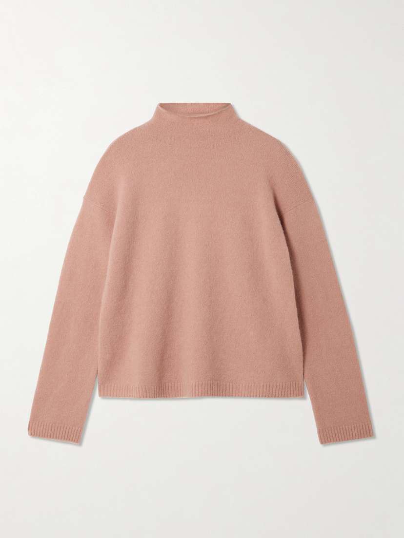 Max Mara Orlaya Brushed Cashmere-blend Turtleneck Sweater