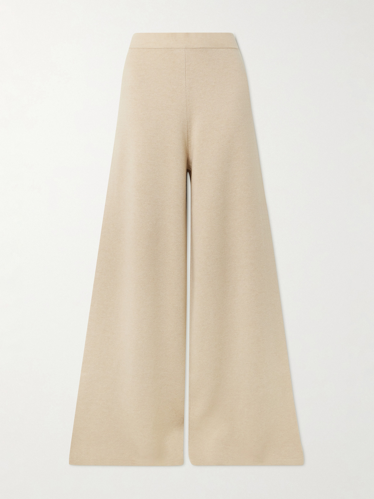 Max Mara - Judy Wool And Cashmere-blend Wide-leg Pants - Beige