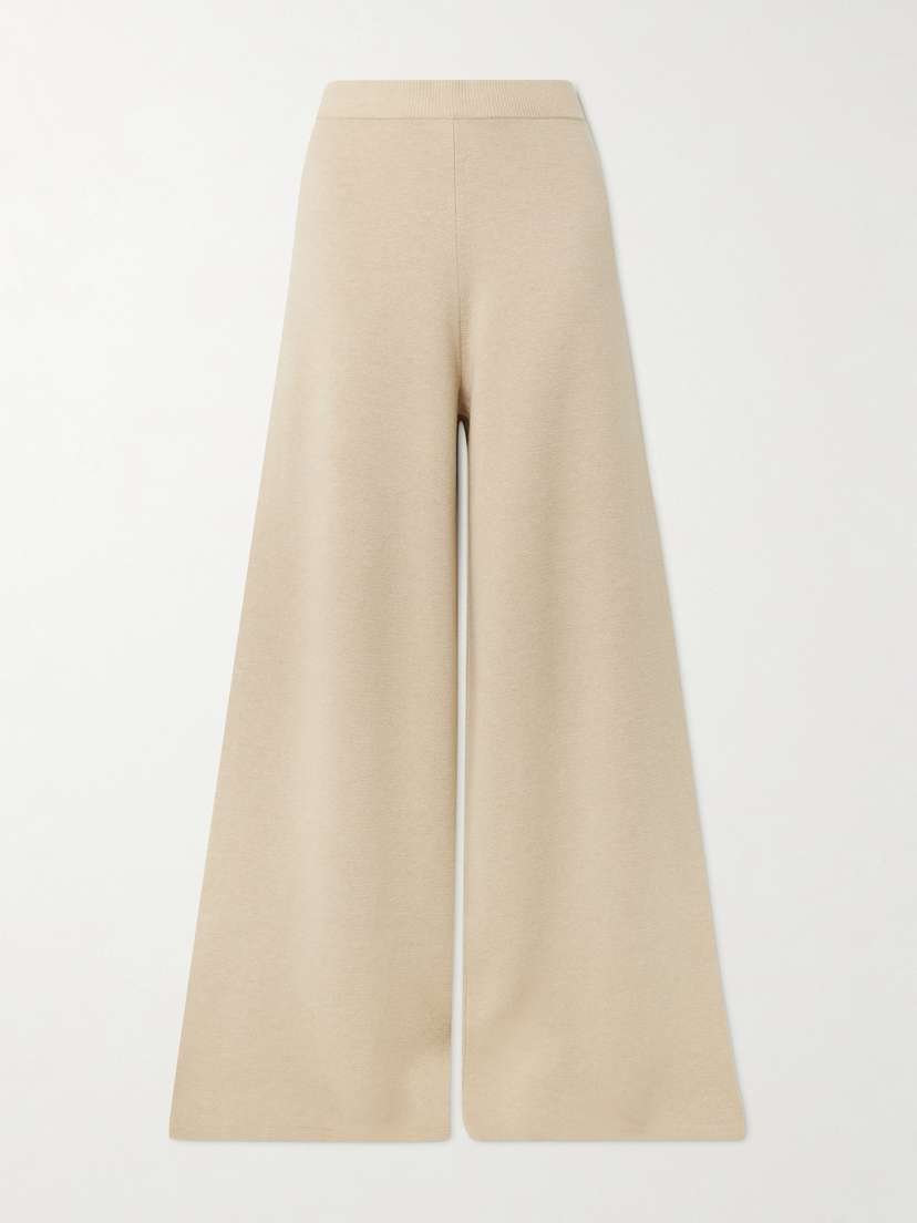 Max Mara Judy Wool And Cashmere-blend Wide-leg Pants