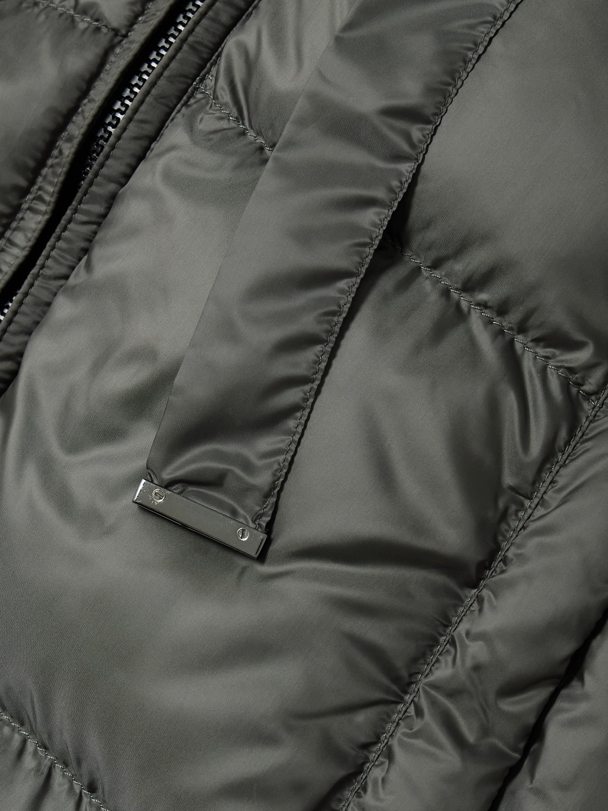 Max Mara The Cube Seie Hooded Quilted Shell Down Jacket In Green