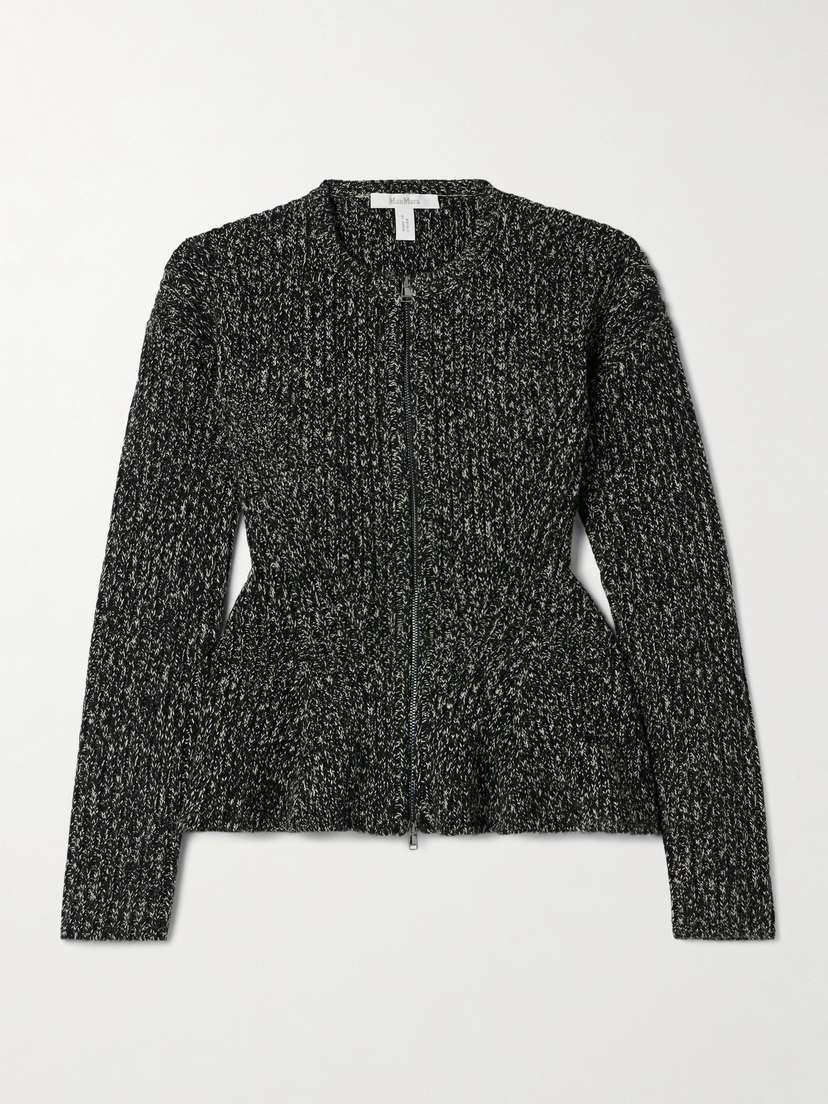 Max Mara Kim Wool-blend Peplum Cardigan