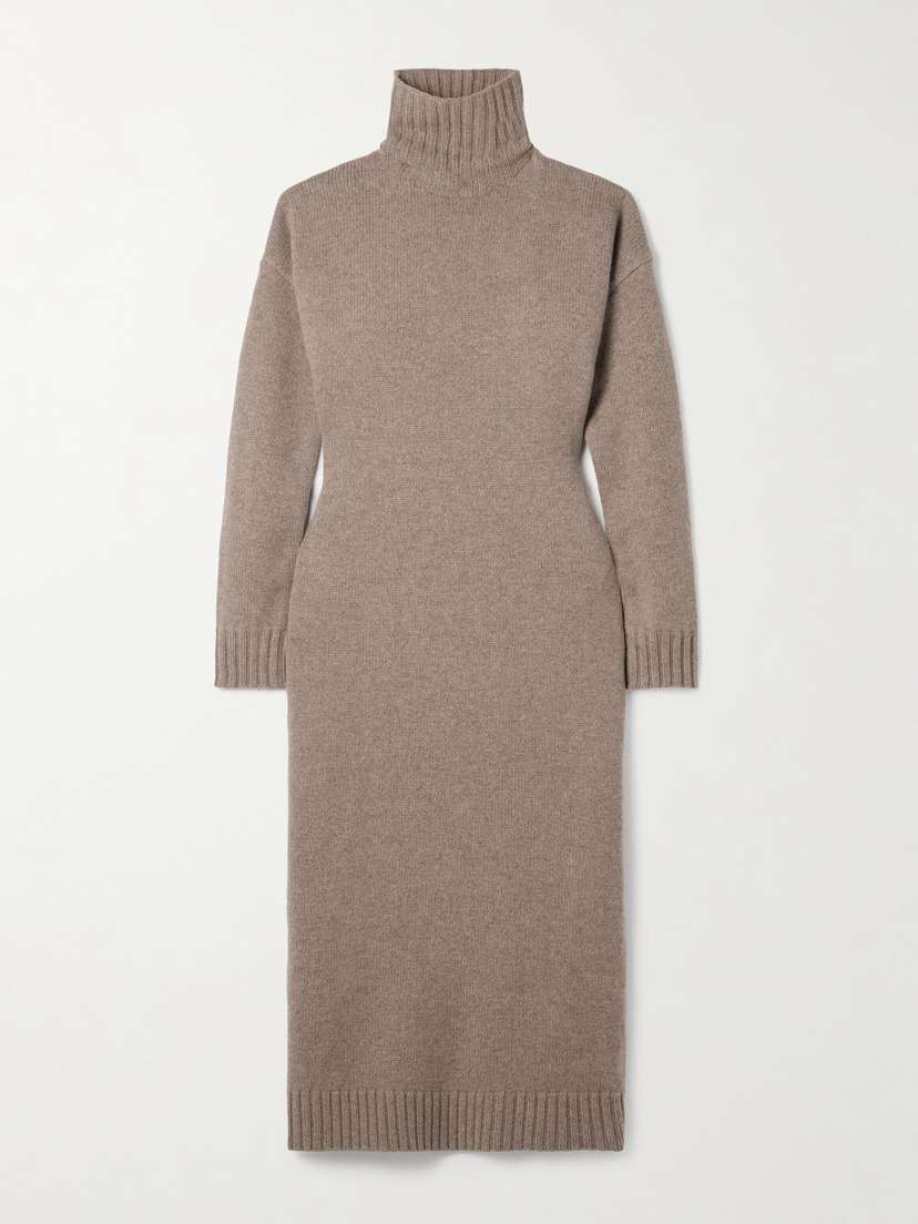 Max Mara Cashmere Turtleneck Midi Dress