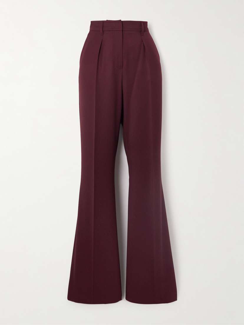 Max Mara Pleated Wool-twill Straight-leg Pants