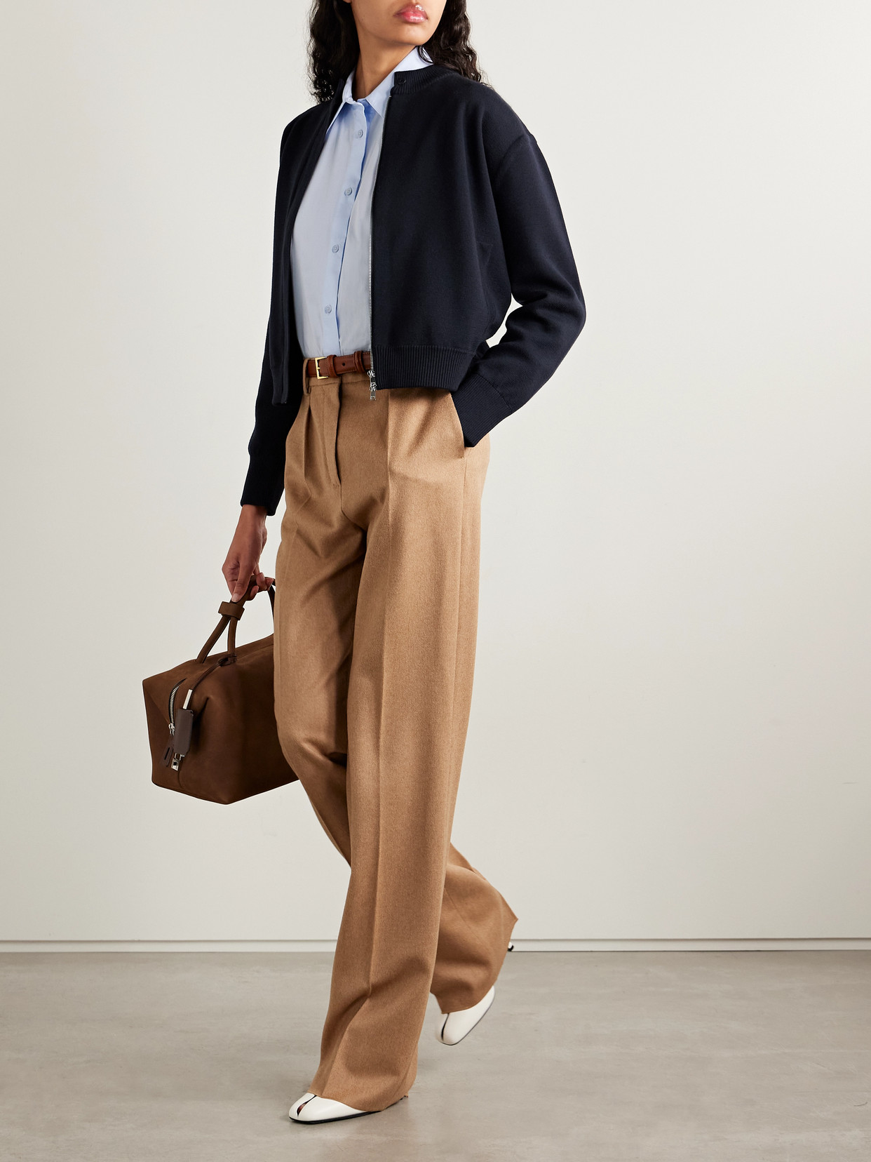 Max Mara Pelago Virgin Wool Cardigan In Blue